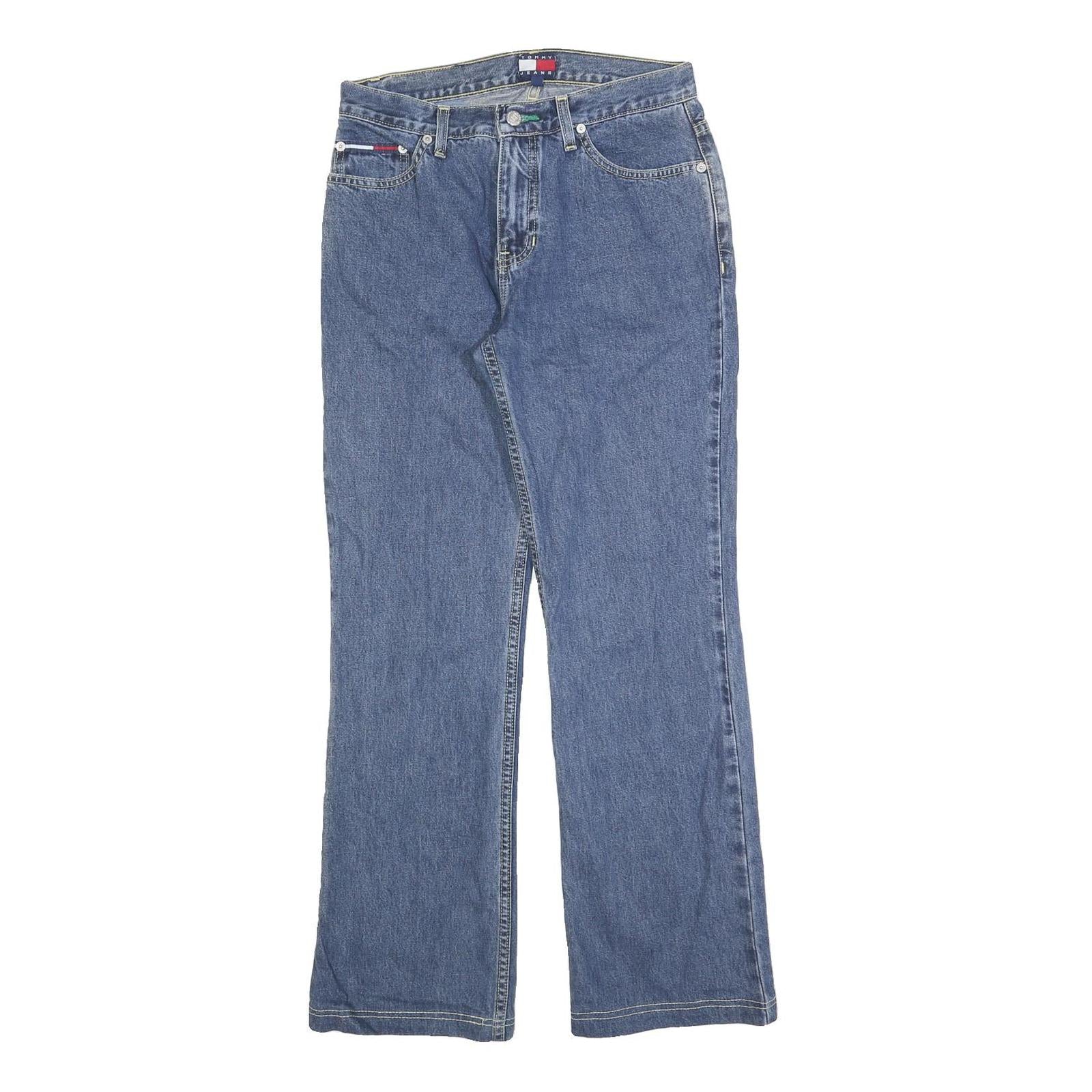 TOMMY HILFIGER Womens Jeans Blue Regular Straight Denim Medium W28 L28 Classic Refurbished - N/A refurbished available on Cerqular
