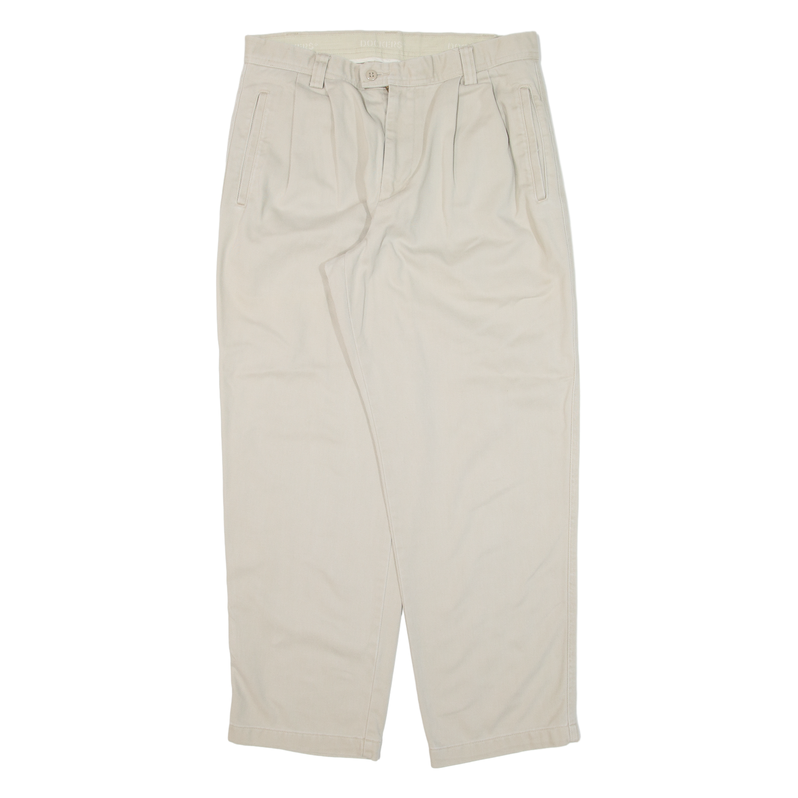 DOCKERS Mens Trousers Beige Relaxed Straight W34 L30 Refurbished - N/A refurbished available on Cerqular