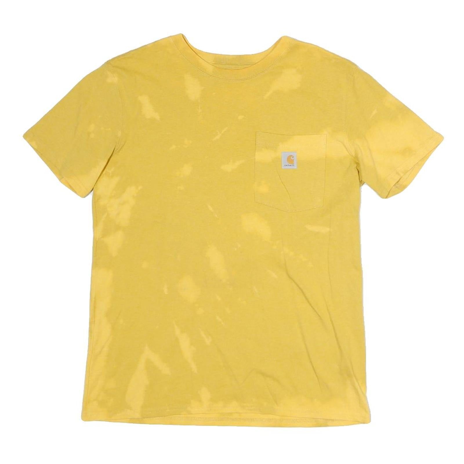 CARHARTT Mens Yellow Tie Dye T-Shirt S Short Sleeve Crew Neck Casual Pocket Refurbished - N/A refurbished available on Cerqular