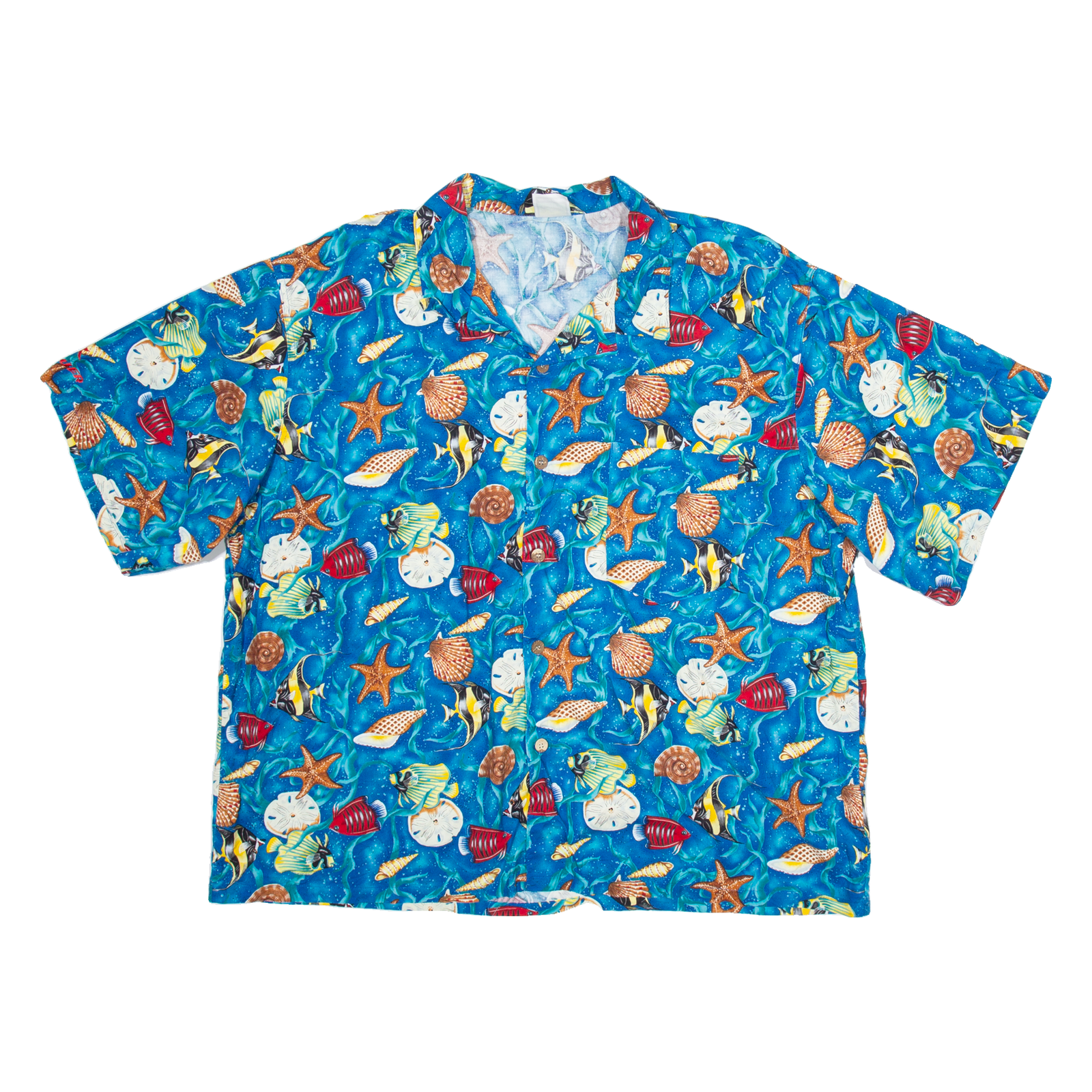TOUCAN DANCE Mens Shirt Blue Crazy Pattern 2XL Refurbished - N/A refurbished available on Cerqular