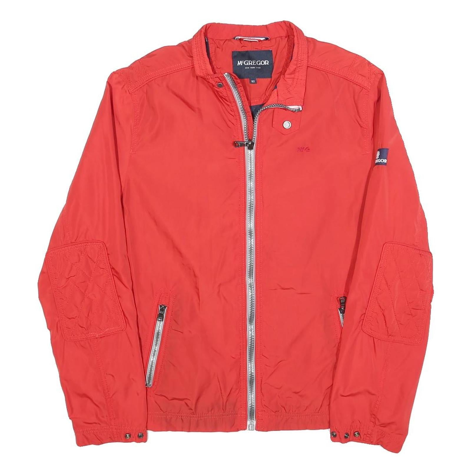 MCGREGOR Mens Red Lightweight Jacket L Polyester Blend Plain Zip Casual Refurbished - N/A refurbished available on Cerqular