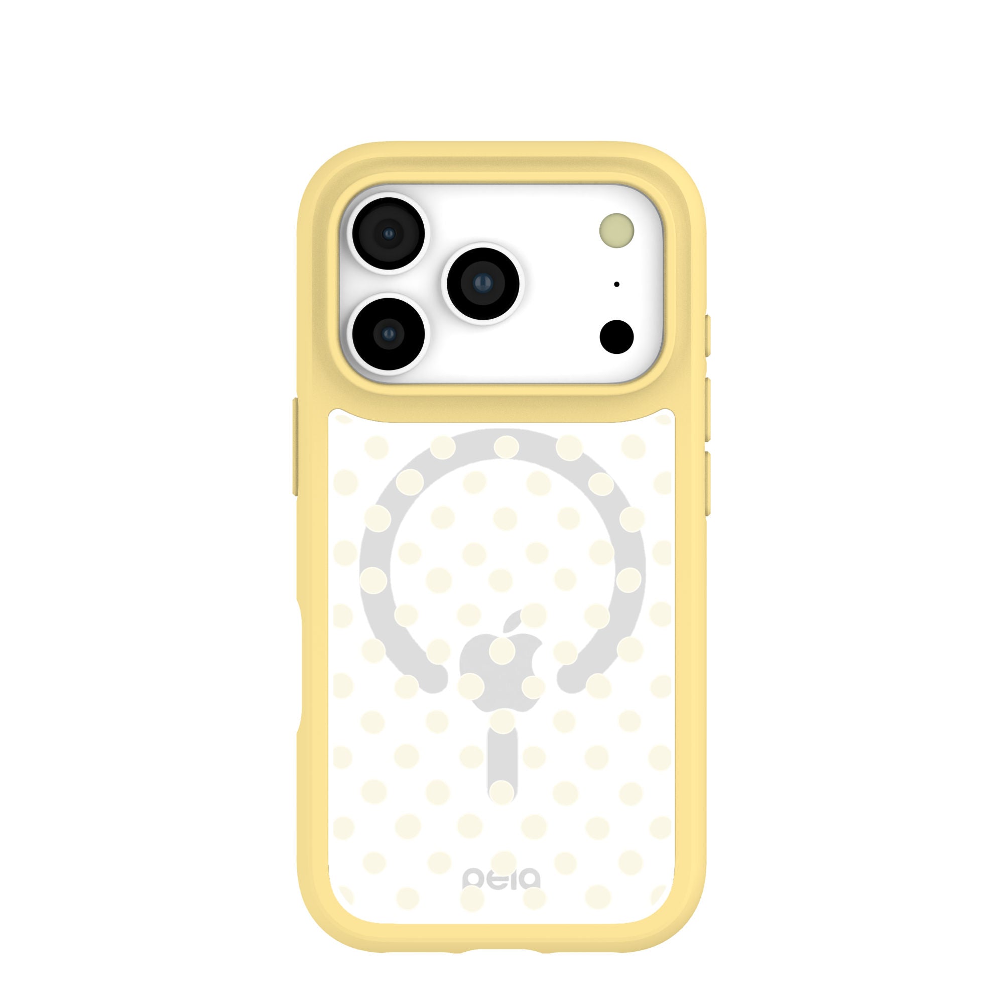 Clear Sugar Dots iPhone 17 Pro Case With Sunbeam Ridge (MagSafe included) Refurbished - Pela Case refurbished available on Cerqular