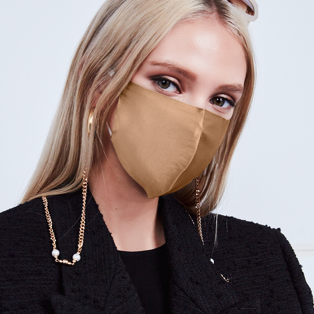 Say It with Silk Face Mask - Champagne | Color: Champagne | Size: OS Refurbished - N/A refurbished available on Cerqular