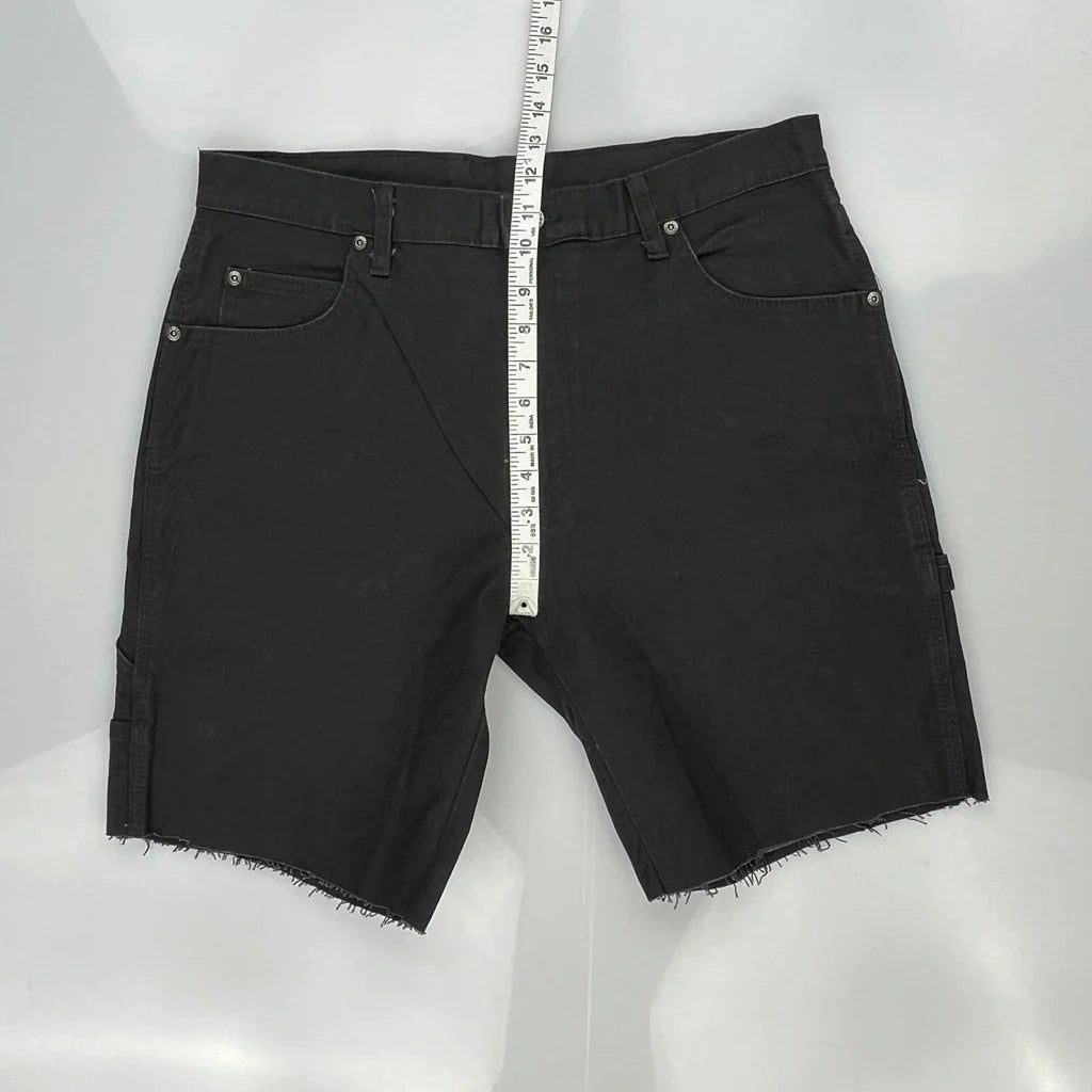 Dickies Carpenter Shorts - 36W 9L Black Cotton Refurbished - Thrifted (note: this is a term often used to describe second- refurbished available on Cerqular