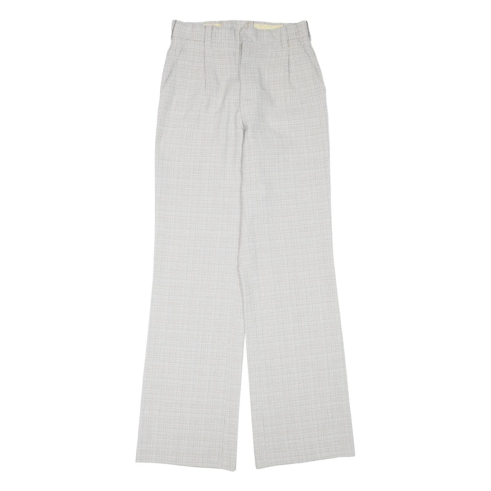 Womens Polyester Blend Relaxed Wide-Leg Trousers W27 L33 Checked Pattern Smart Refurbished - N/A refurbished available on Cerqular