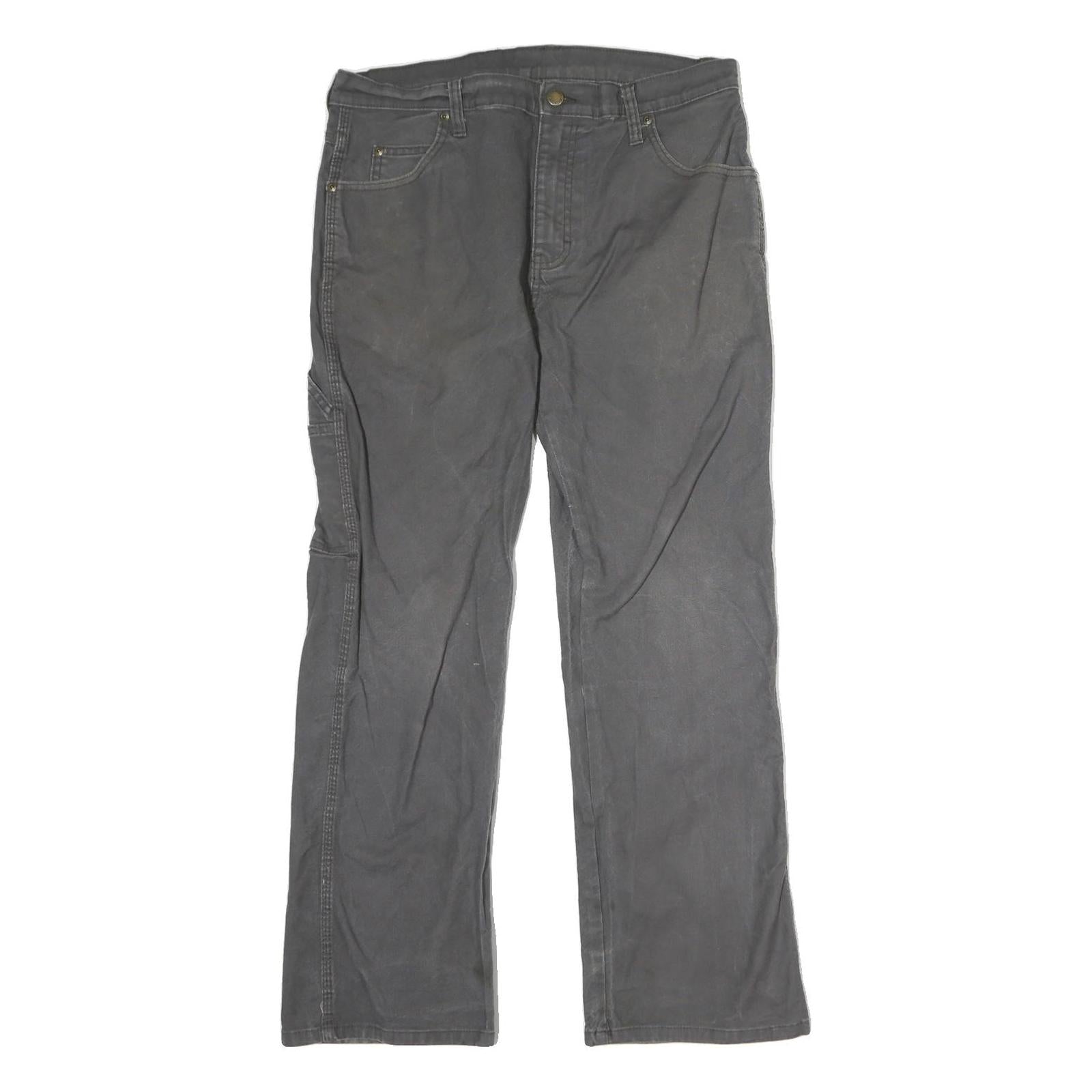 DICKIES Mens Cotton Black Regular Straight Trousers W32 L30 Workwear Zip Closure Refurbished - N/A refurbished available on Cerqular