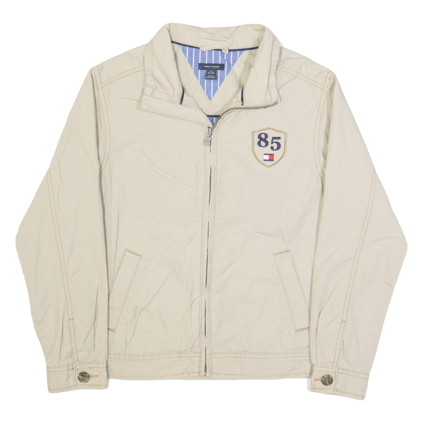 TOMMY HILFIGER Womens Lined Jacket Beige M Refurbished - N/A refurbished available on Cerqular