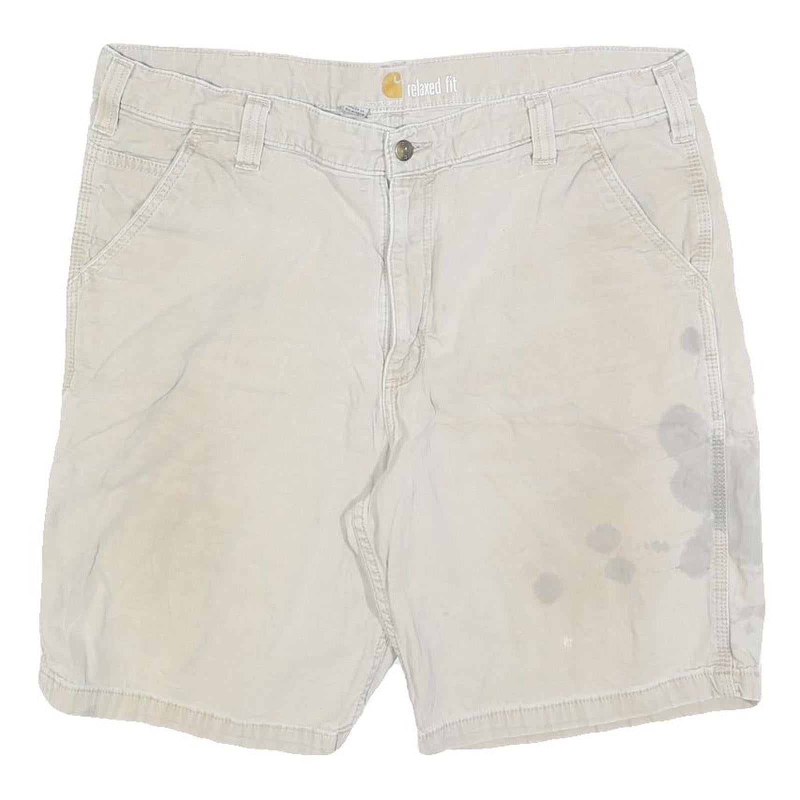 CARHARTT Mens Shorts Beige Casual Relaxed Fit XL W38 Workwear Pocketed Refurbished - N/A refurbished available on Cerqular