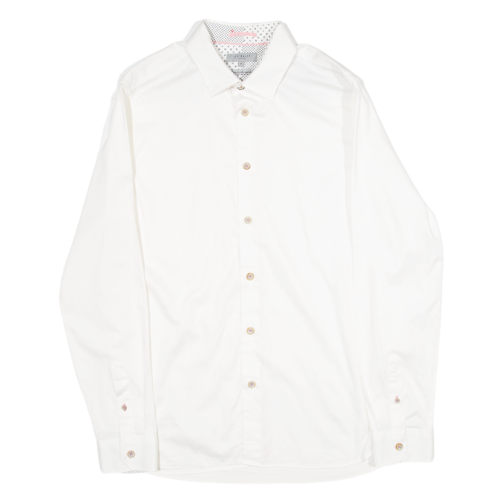 TED BAKER Mens Plain Shirt White Long Sleeve M Refurbished - N/A refurbished available on Cerqular