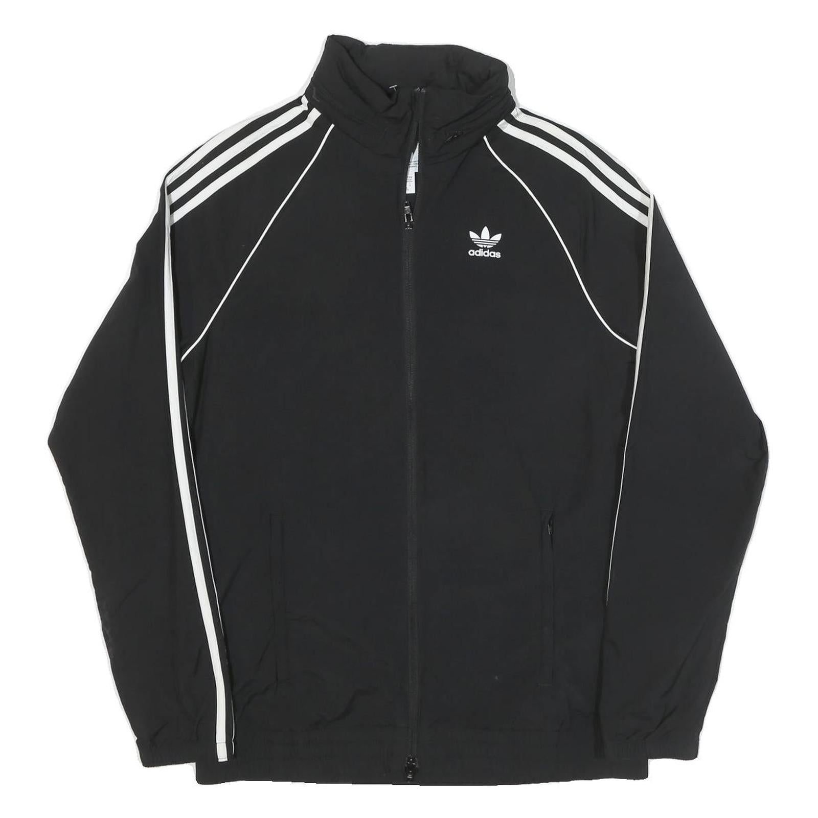 ADIDAS Mens Black White Originals Track Jacket S Polyester Blend Zip Sportswear Refurbished - N/A refurbished available on Cerqular