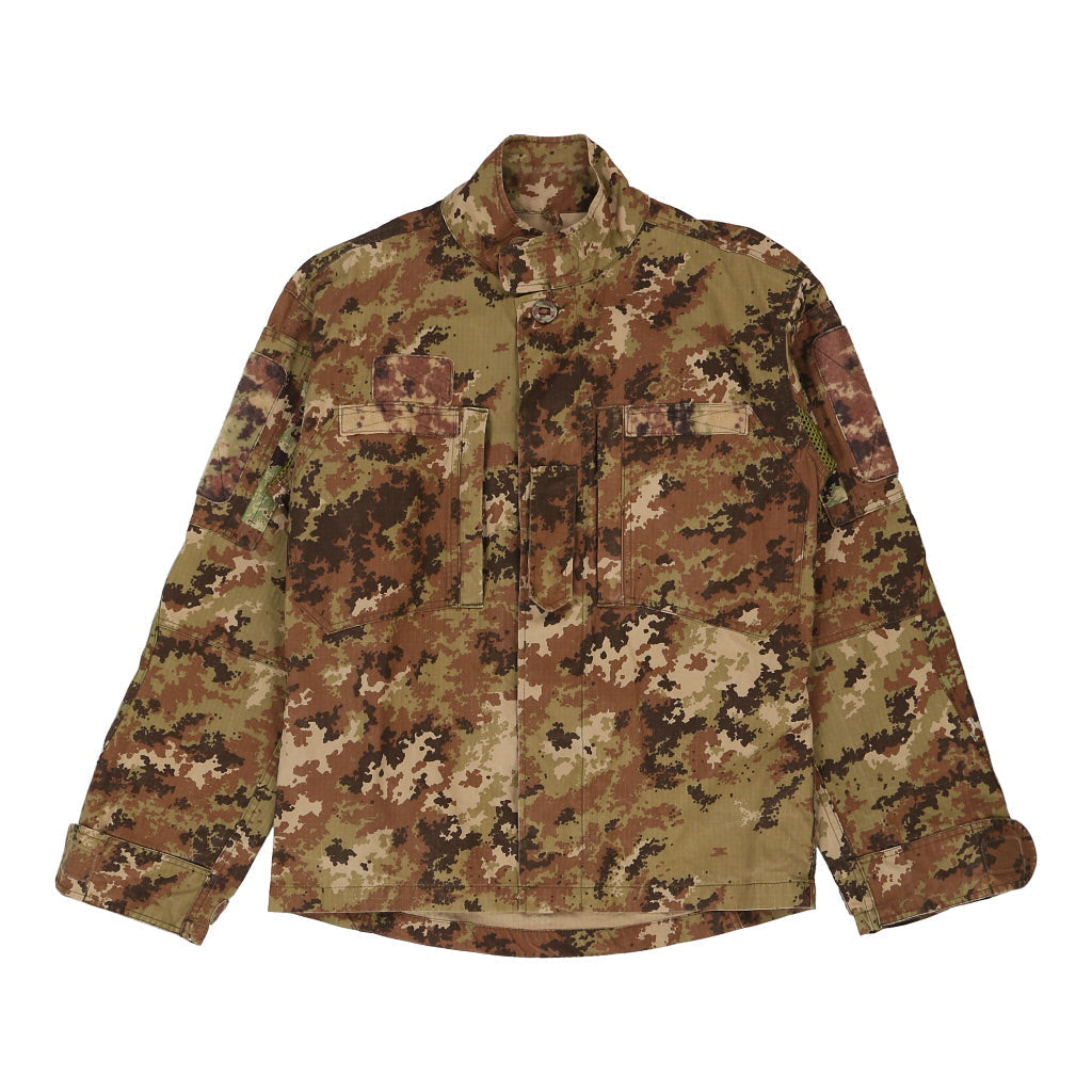 Unbranded Camo Jacket - Medium Brown Polyester Blend Refurbished - Thrifted (note: this is a term often used to describe second- refurbished available on Cerqular