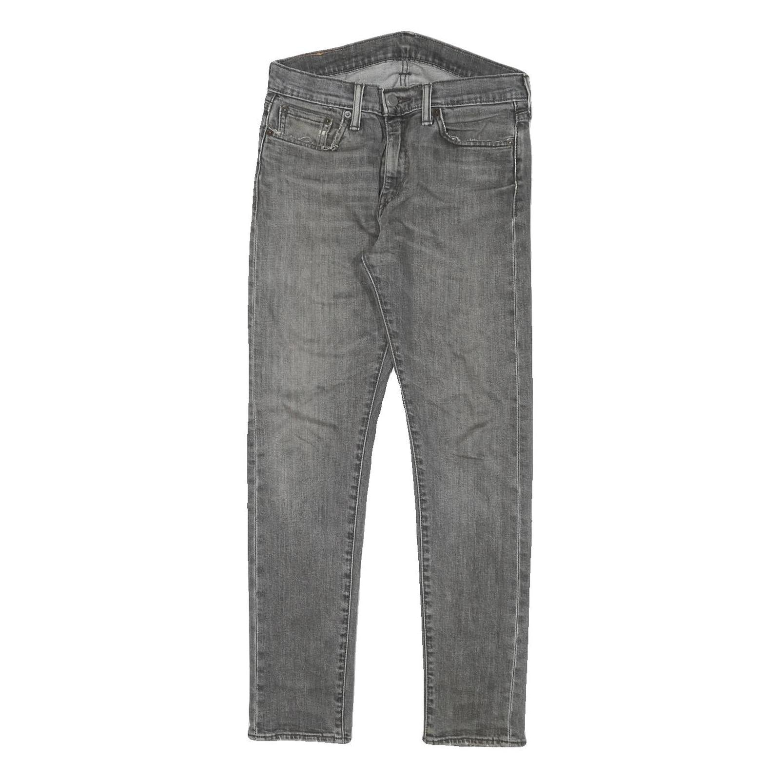 LEVI'S Mens Slim Grey Denim Cotton Blend Jeans W28 L28 Zip Classic Fit Refurbished - N/A refurbished available on Cerqular