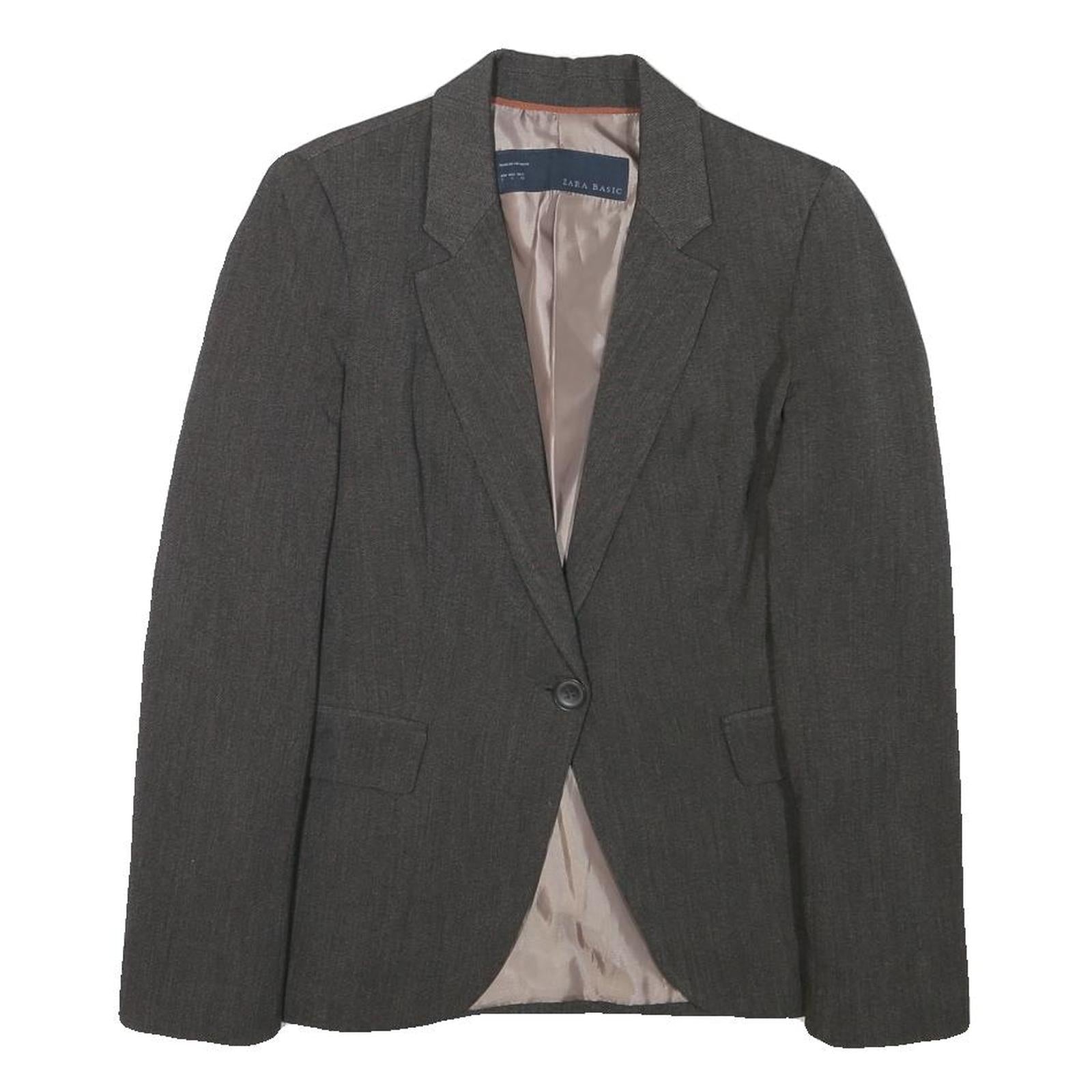 Buy ZARA BASIC Womens Grey Jacket S Polyester Blend Tailored Button Closure Plain Refurbished - $48.09 ZARA BASIC Womens Grey Jacket S Polyester Blend Tailored Button Closure Plain Refurbished - N/A refurbished available on Cerqular