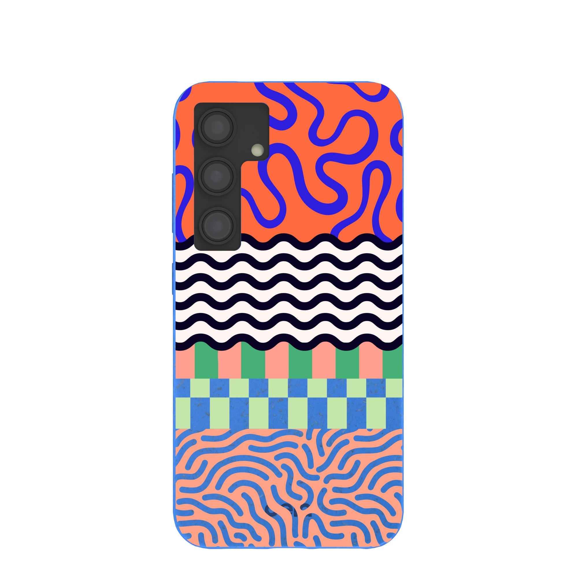 Electric Blue Tangerine Mix Samsung Galaxy S24 Case Refurbished - Pela Case refurbished available on Cerqular