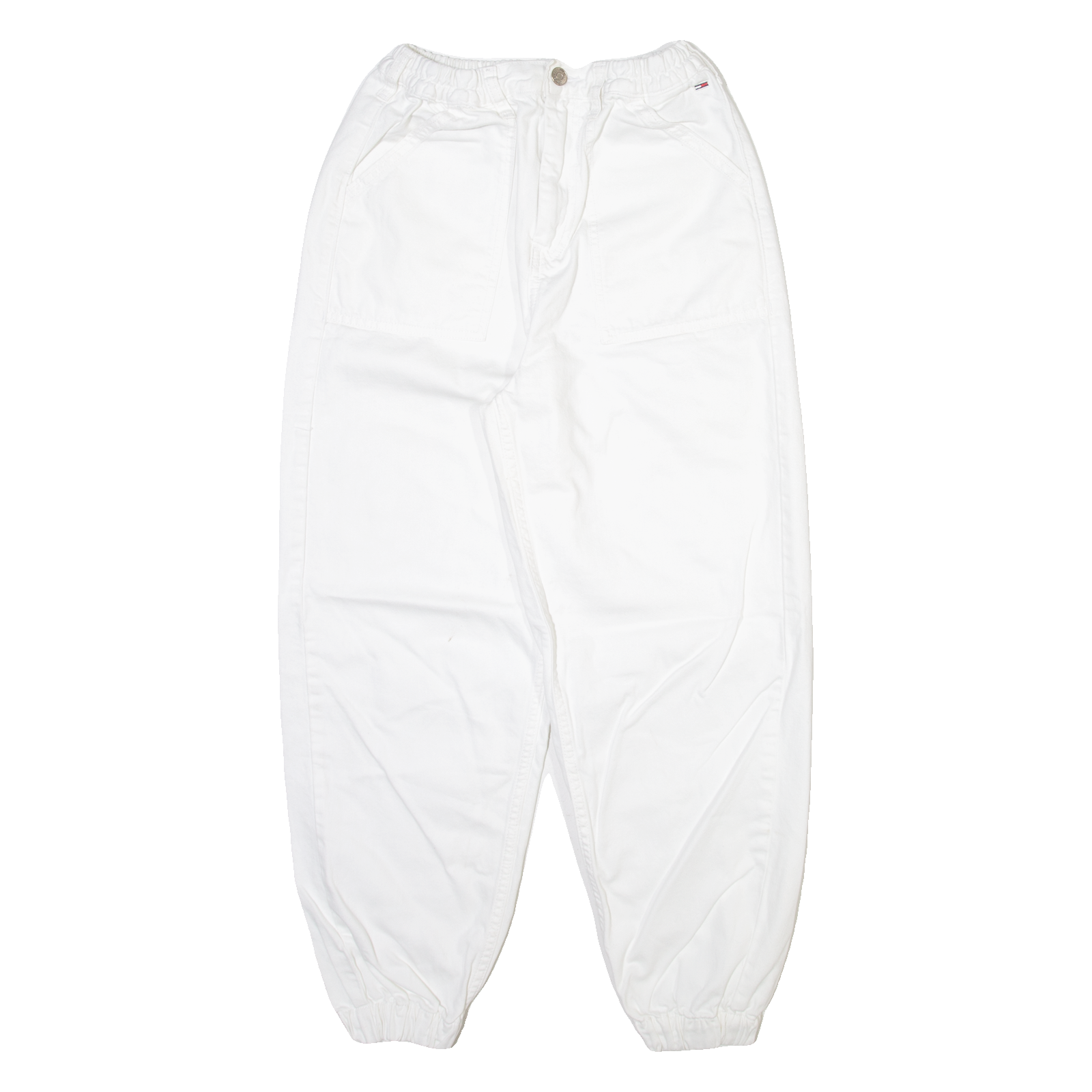 TOMMY HILFIGER Womens Trousers White Relaxed Tapered W24 L26 Refurbished - N/A refurbished available on Cerqular