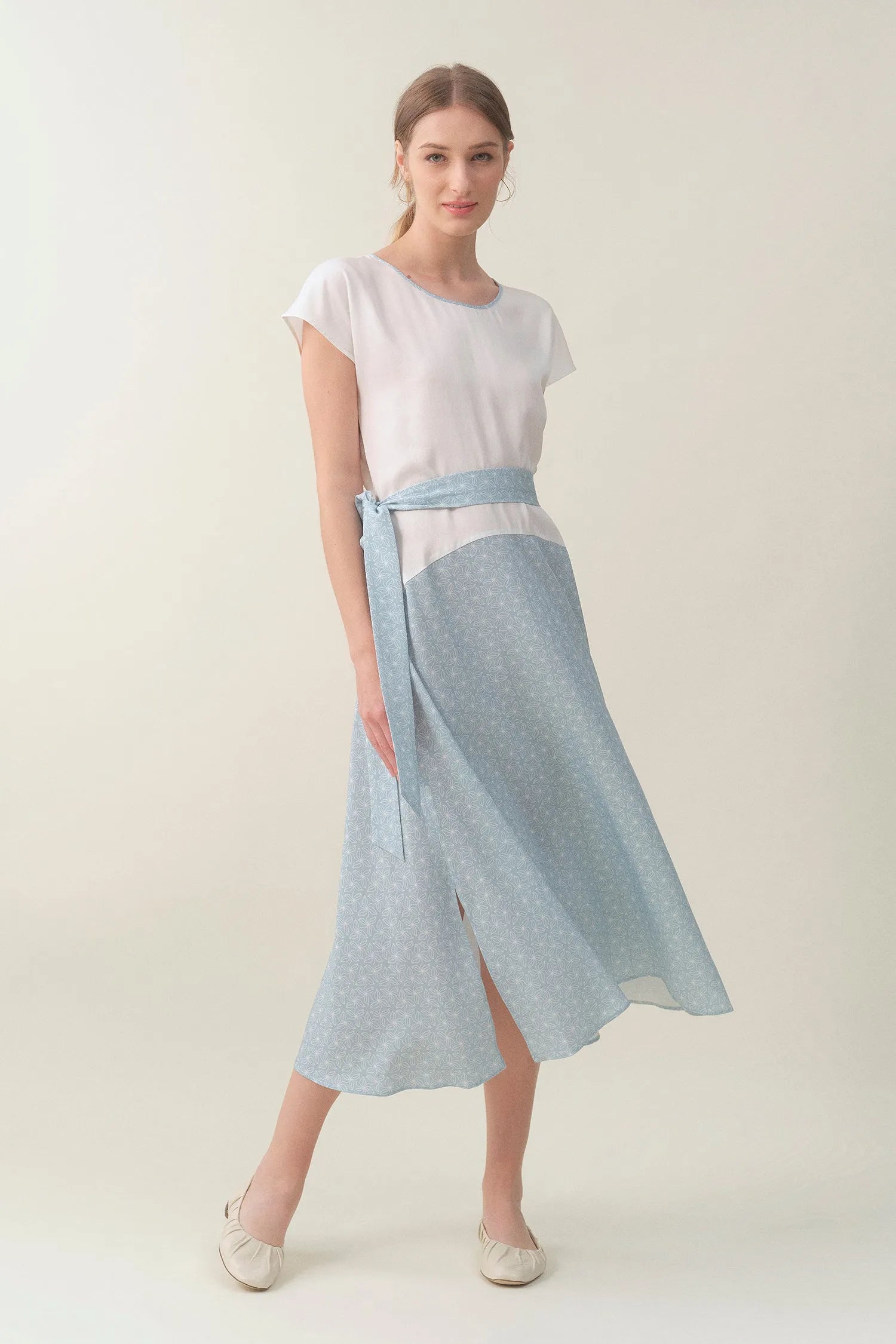 Cap-sleeve Maxi Dress - Sky Print | Size: XS Refurbished - N/A refurbished available on Cerqular