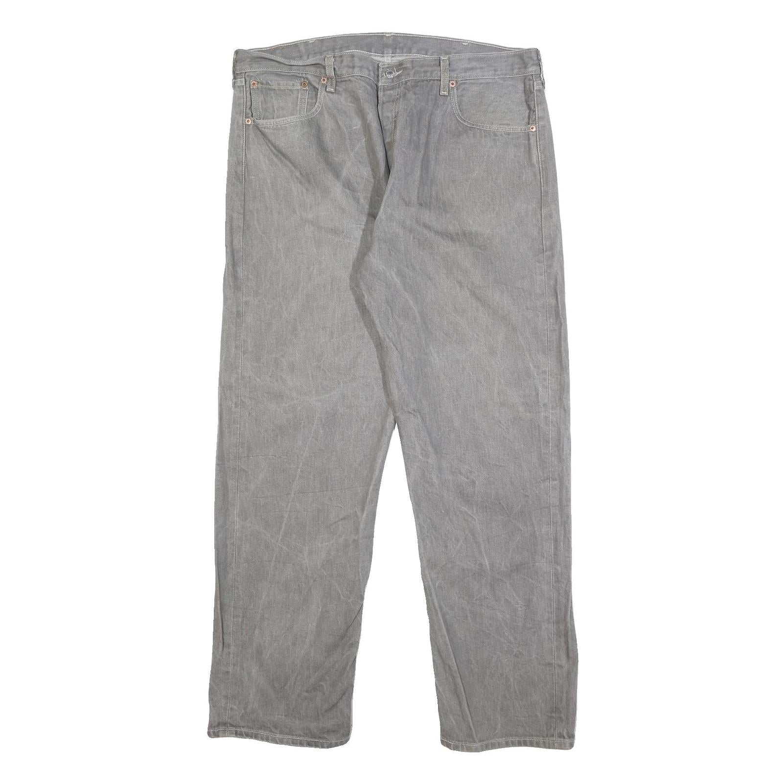 LEVI'S 501XX Mens Jeans Grey Regular Straight Denim Medium W38 L32 Classic Fit Refurbished - N/A refurbished available on Cerqular