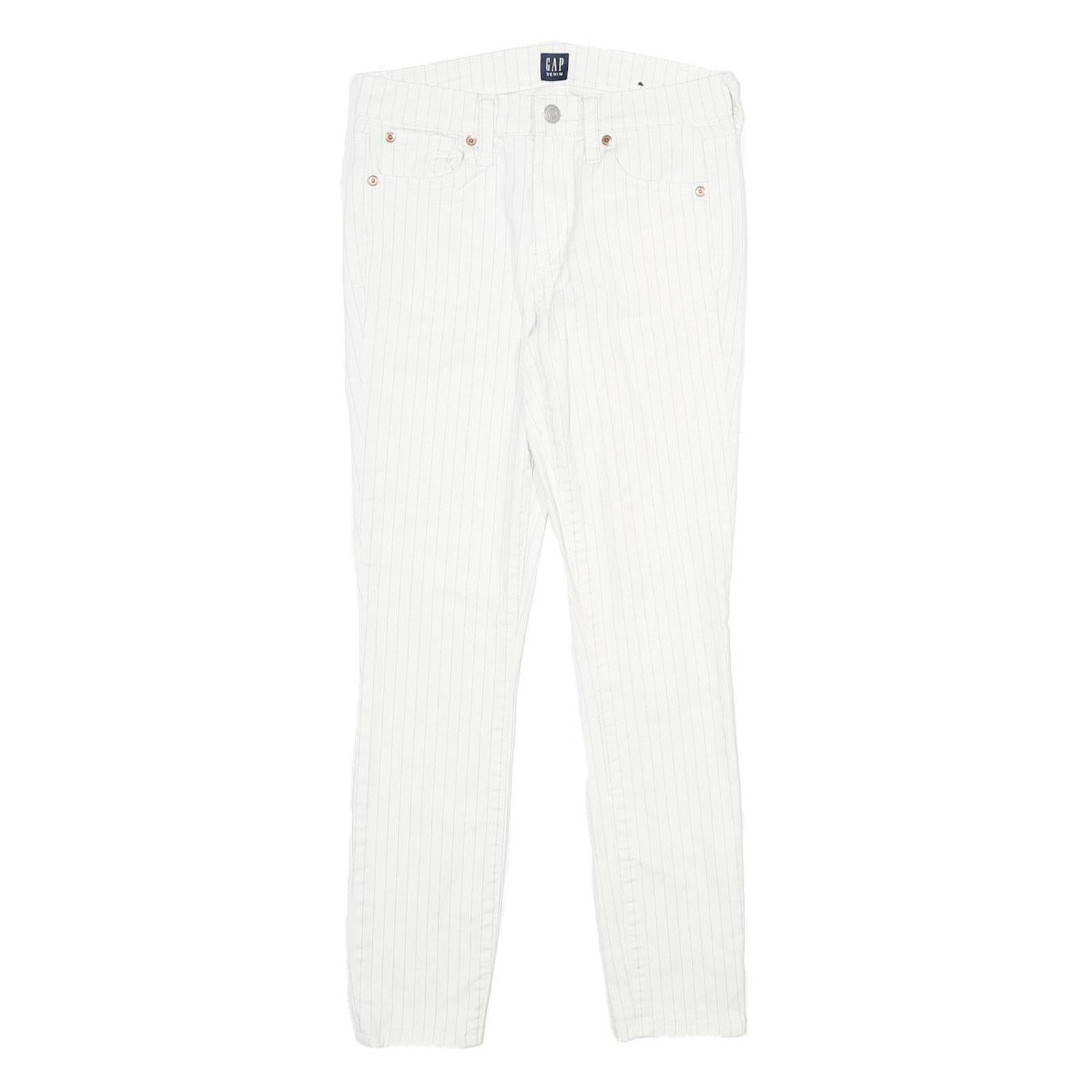 Buy GAP Womens Jeans White Slim Skinny Denim Cotton Blend W24 L28 Pinstripe Zip Refurbished - $31.19 GAP Womens Jeans White Slim Skinny Denim Cotton Blend W24 L28 Pinstripe Zip Refurbished - N/A refurbished available on Cerqular
