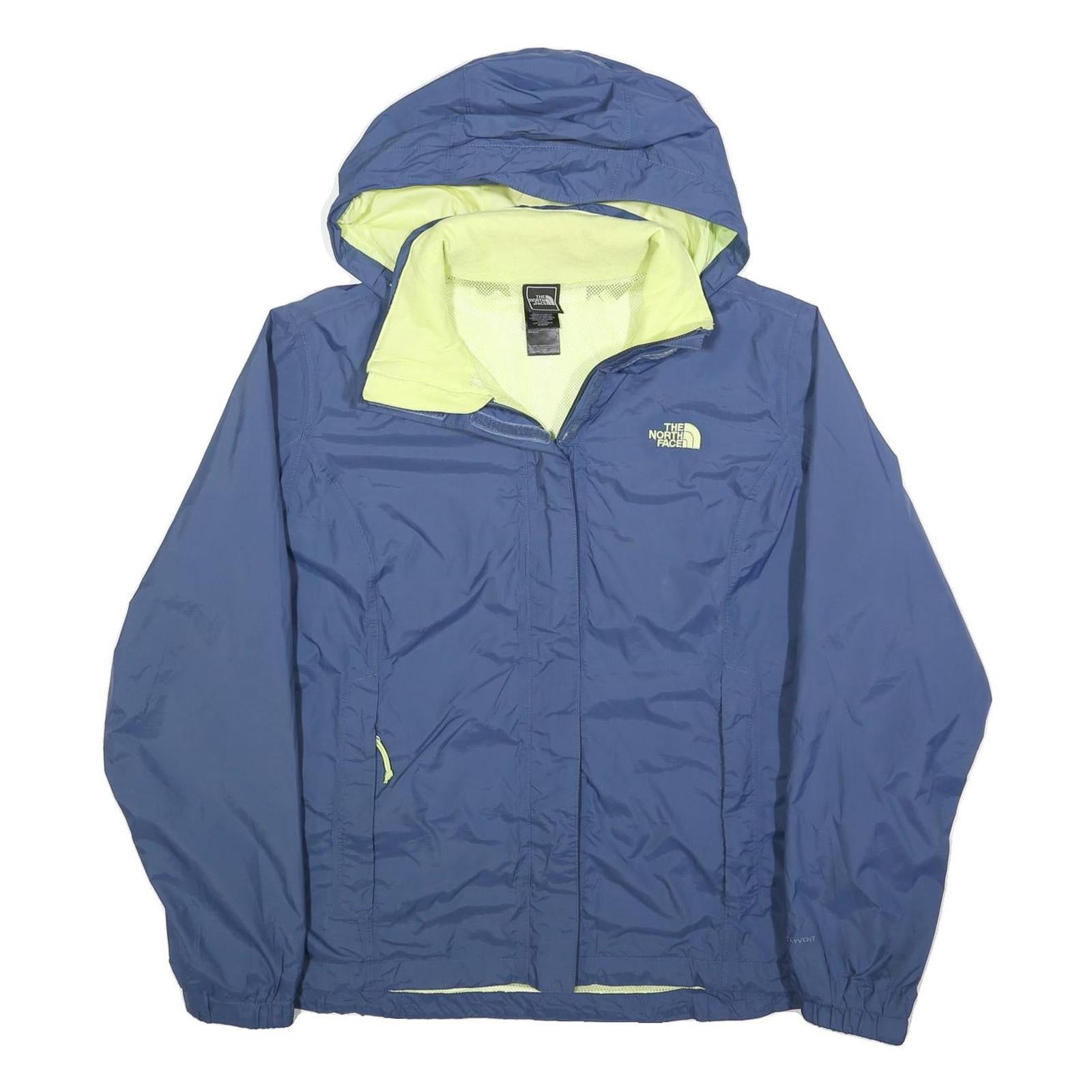 THE NORTH FACE Womens Blue Zip Jacket XL Polyester Plain Outdoor Hooded Refurbished - N/A refurbished available on Cerqular
