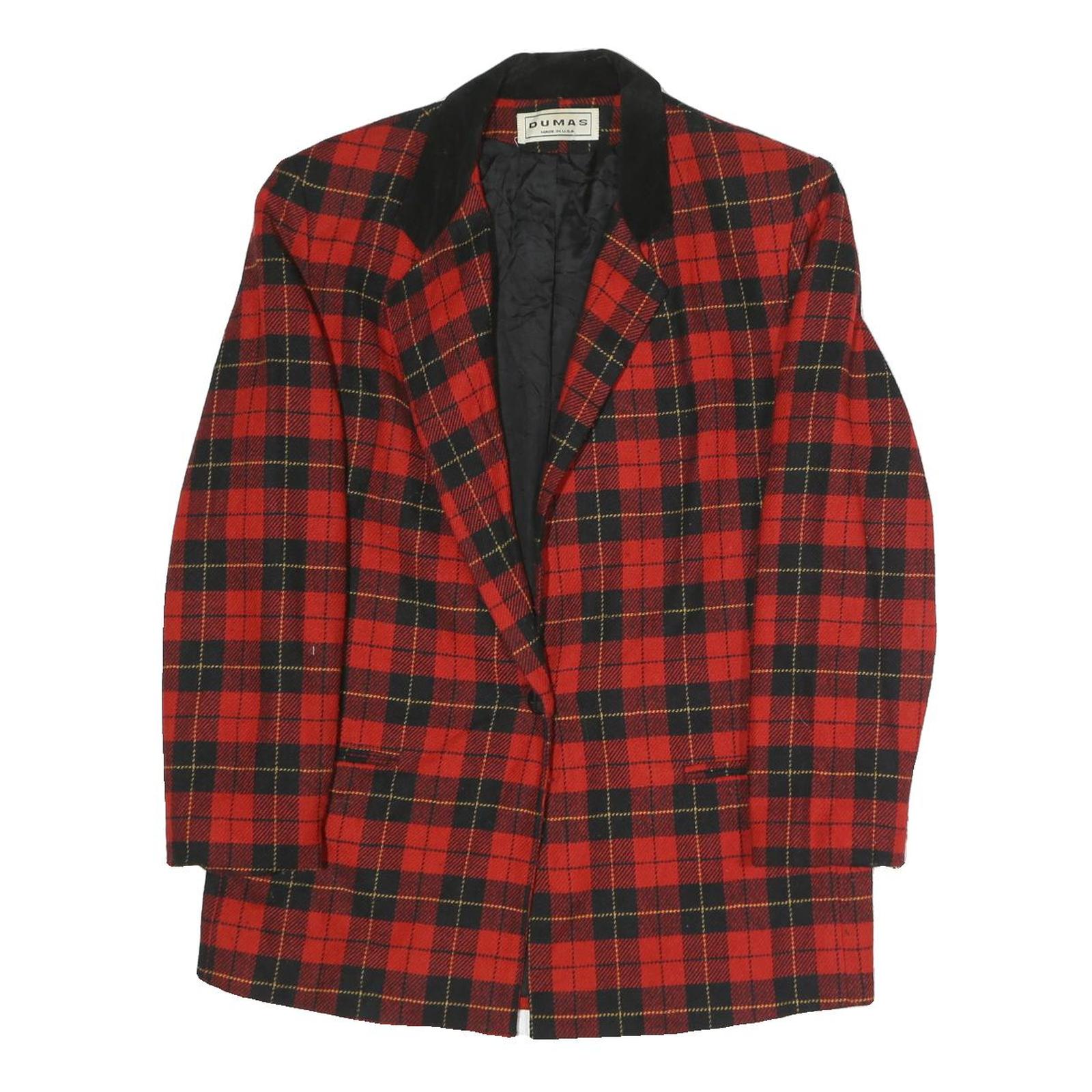 Buy DUMAS Womens Red & Black Check Jacket M Polyester Blend Button Closure Classic Refurbished - $48.09 DUMAS Womens Red & Black Check Jacket M Polyester Blend Button Closure Classic Refurbished - N/A refurbished available on Cerqular