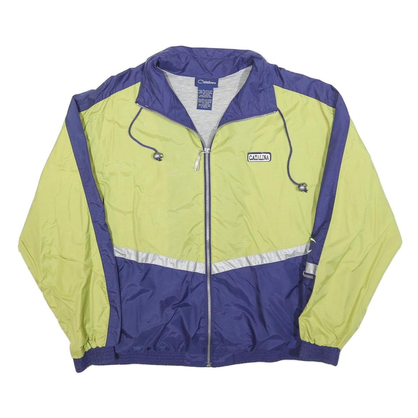CATALINA Mens Blue & Yellow Zip Jacket XL Polyester Blend Shell Colourblock Refurbished - N/A refurbished available on Cerqular