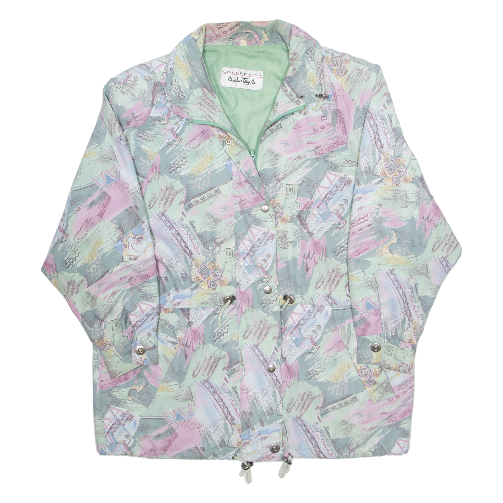 CHARLES VOGELE Mens Jacket Green Crazy Pattern L Refurbished - N/A refurbished available on Cerqular
