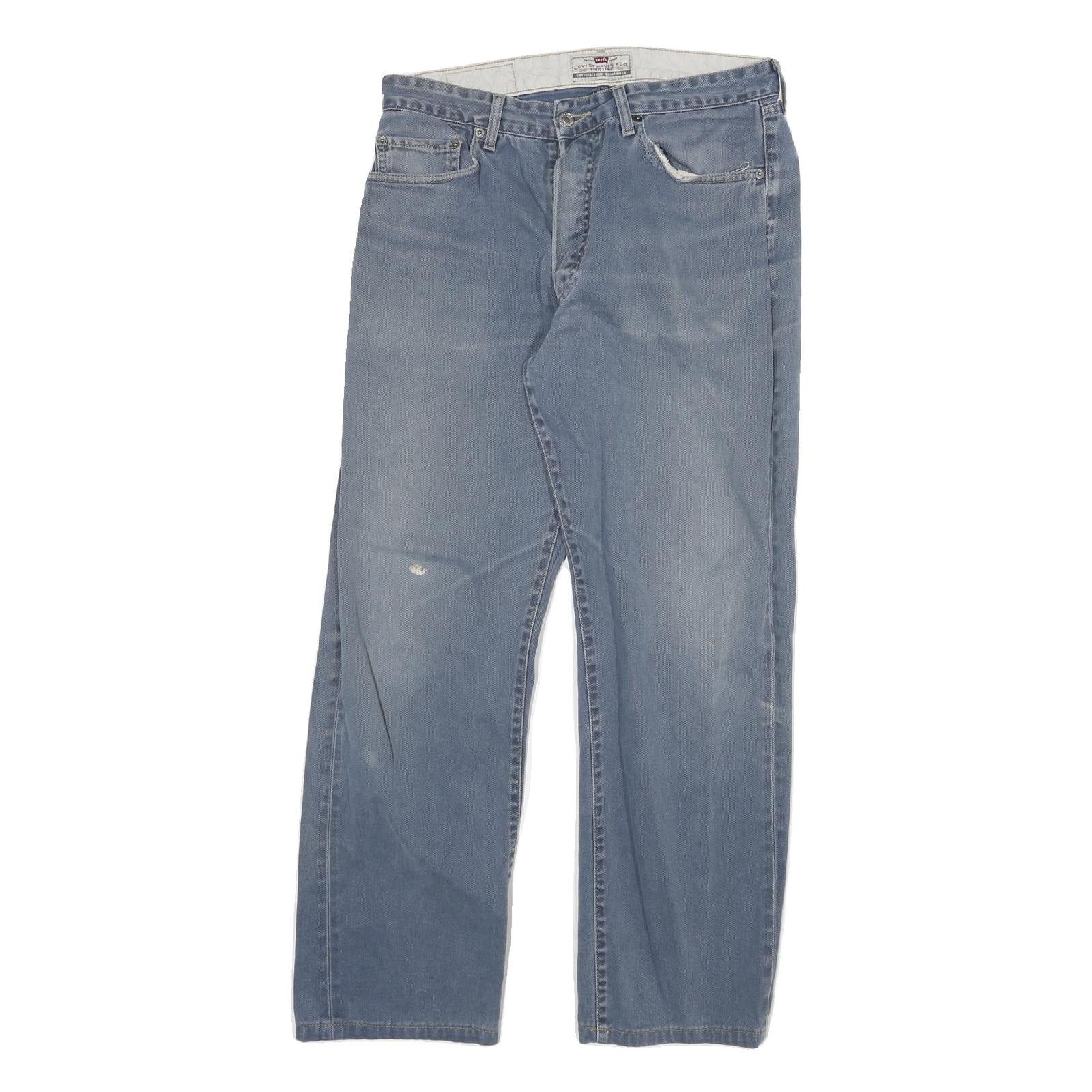 LEVI'S Mens Regular Fit Blue Denim Plain Jeans W30 L29 Classic Button Closure Refurbished - N/A refurbished available on Cerqular