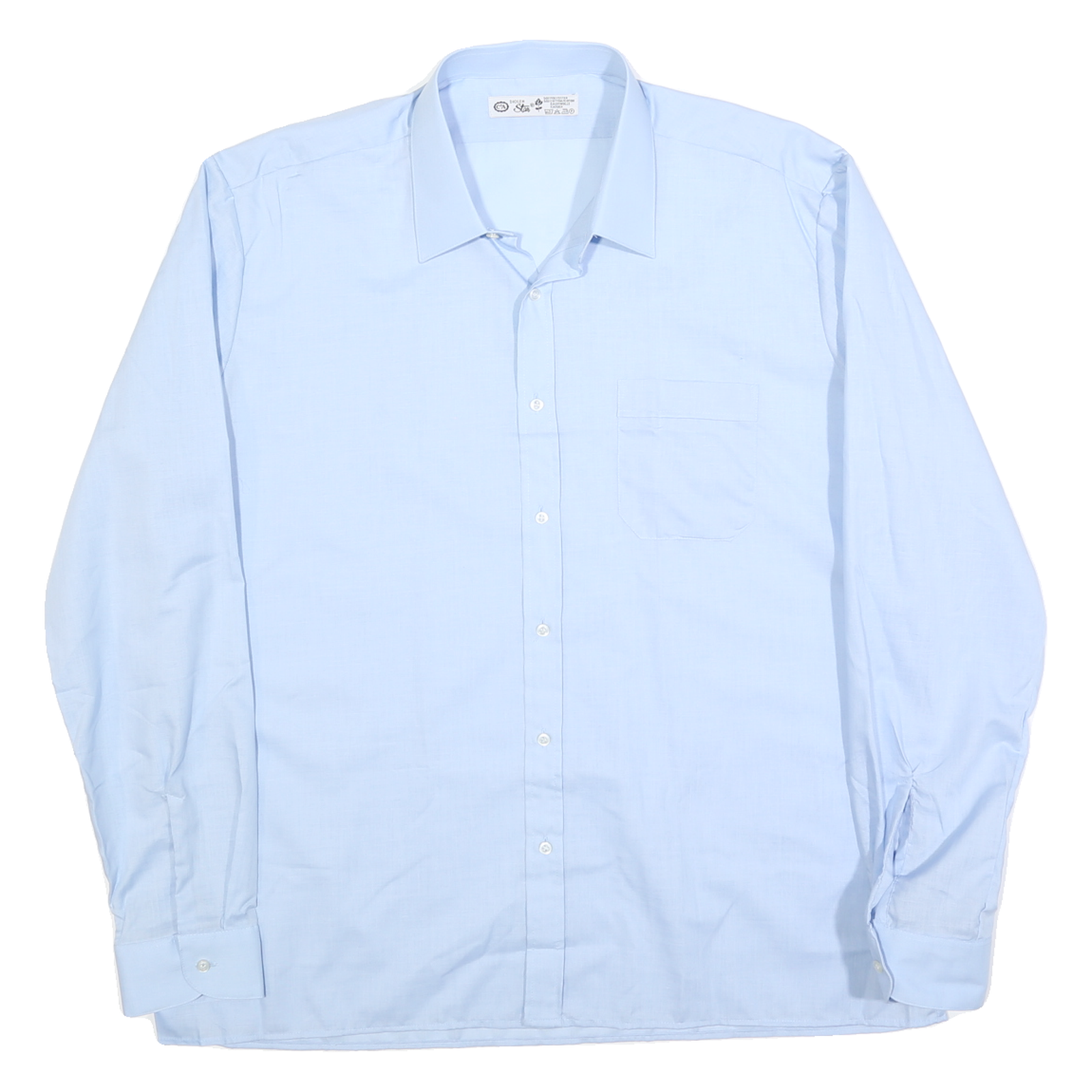 C&A Mens Light Blue Shirt L Classic Button Down Cotton Blend Long Sleeve Refurbished - N/A refurbished available on Cerqular