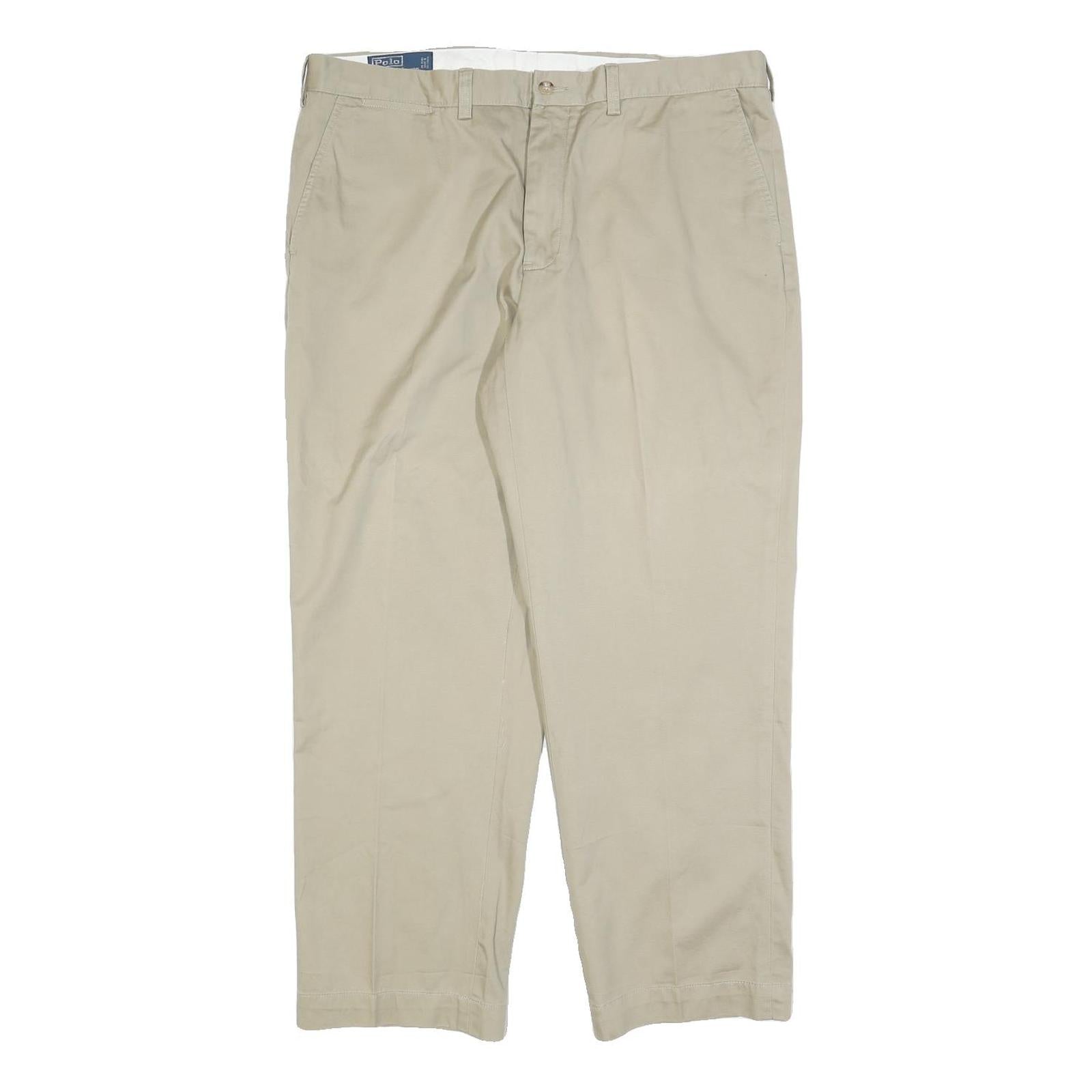 POLO RALPH LAUREN Mens Cotton Blend Beige Regular Straight Trousers W38 L30 Refurbished - N/A refurbished available on Cerqular