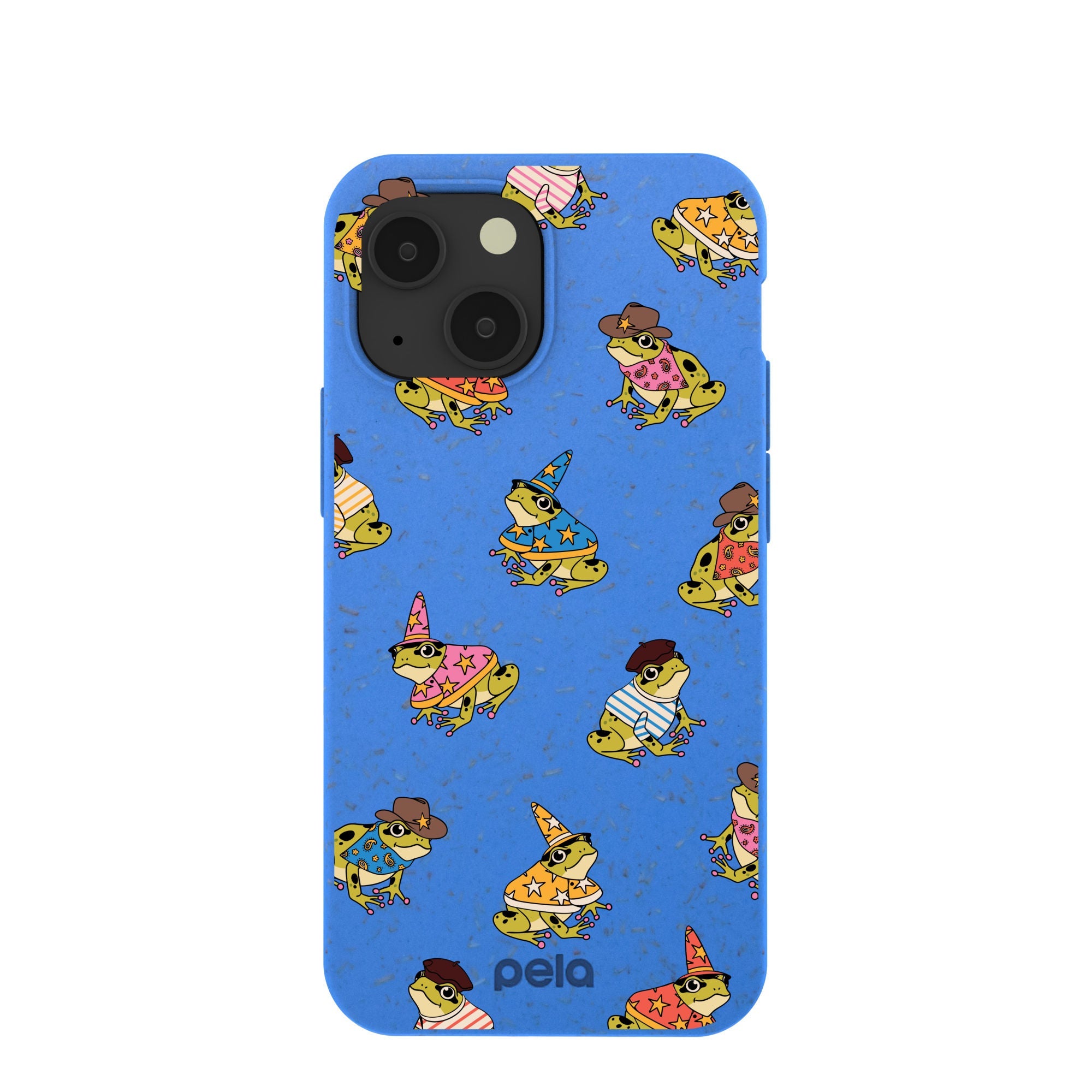 Buy Electric Blue Fancy Frogs iPhone 13 Mini Case Refurbished - $65.00 Electric Blue Fancy Frogs iPhone 13 Mini Case Refurbished - Pela Case refurbished available on Cerqular