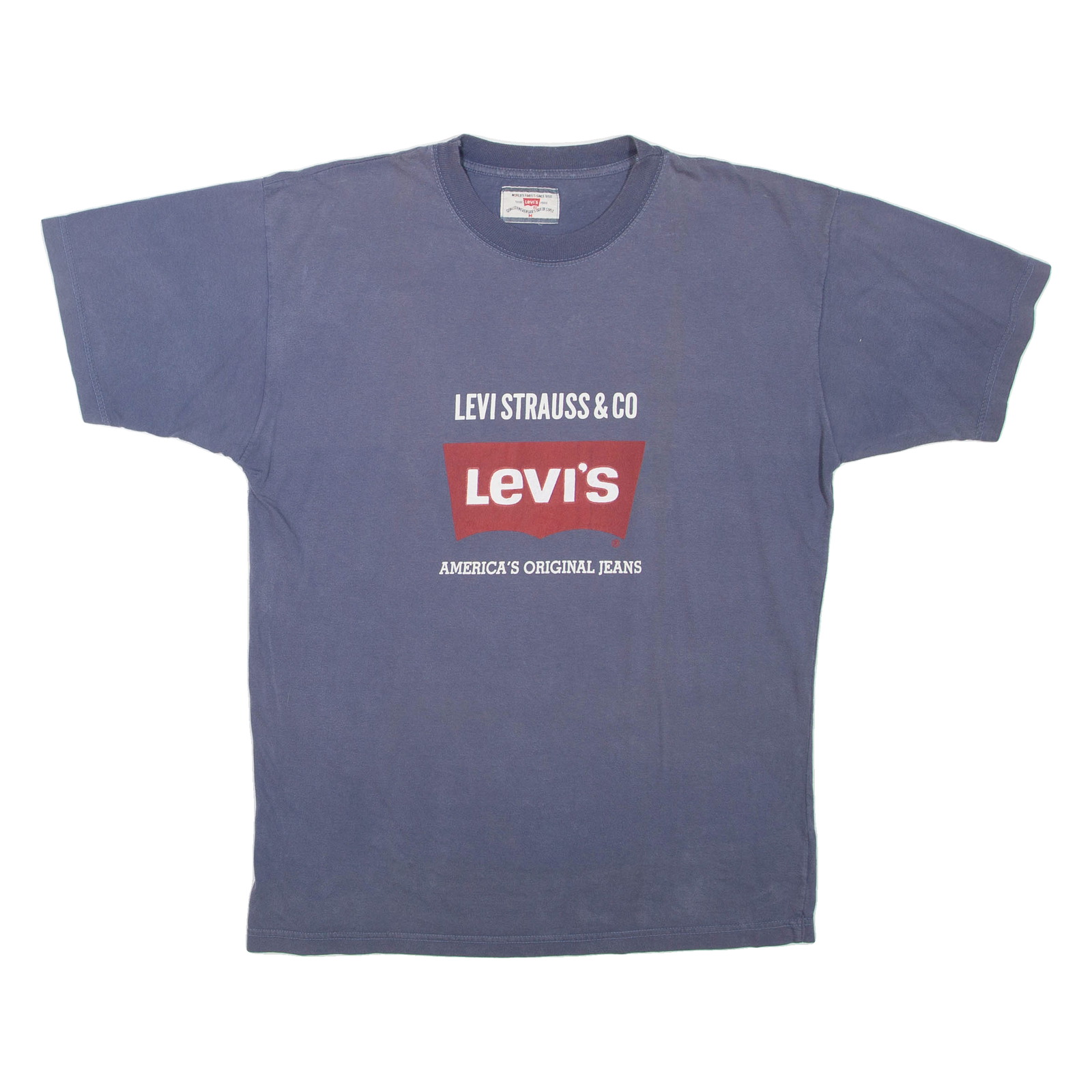 LEVI'S Mens T-Shirt Blue Crew Neck M Refurbished - N/A refurbished available on Cerqular