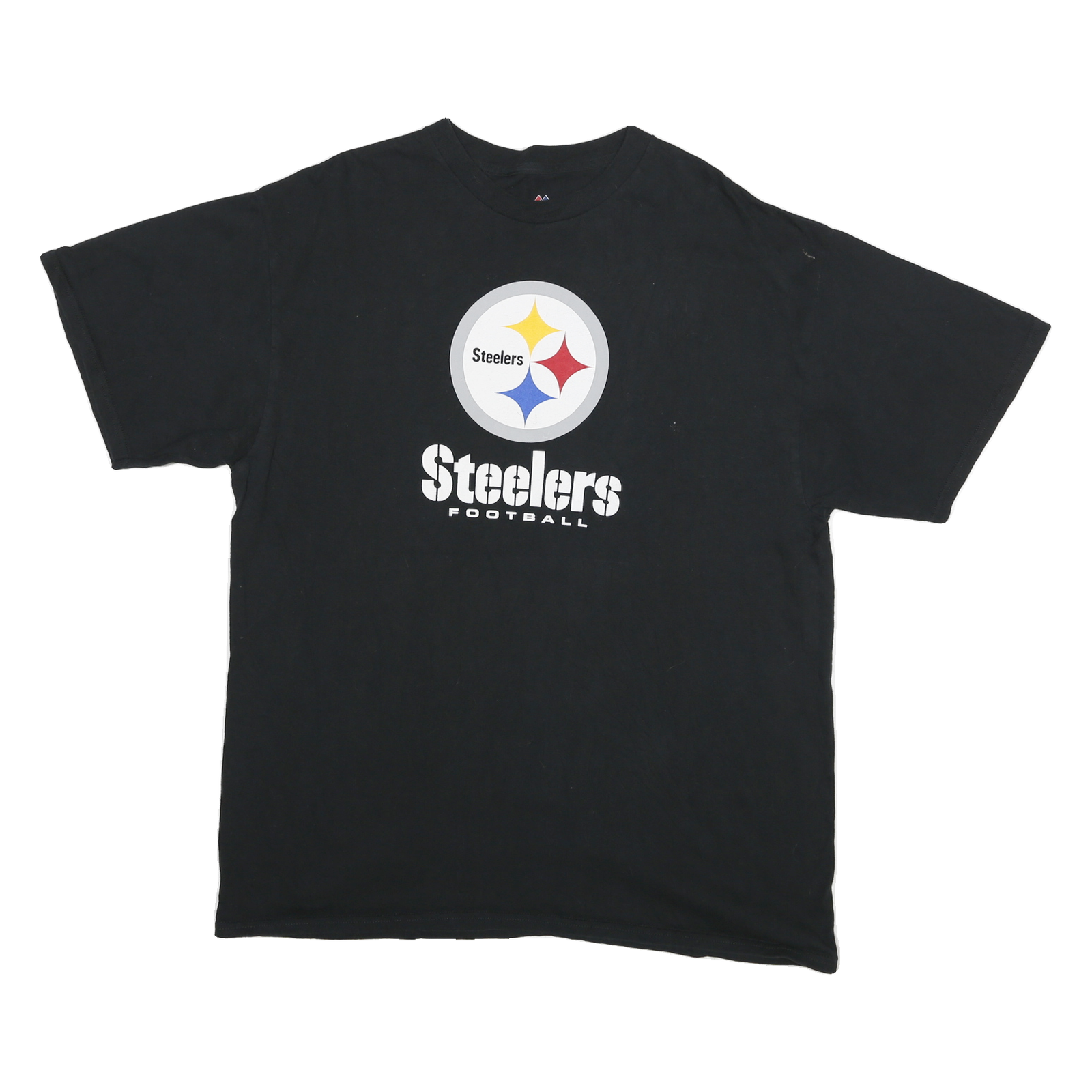 Buy MAJESTIC Mens Black Steelers Graphic T-Shirt XL Short Sleeve Crew Neck NFL Refurbished - $18.19 MAJESTIC Mens Black Steelers Graphic T-Shirt XL Short Sleeve Crew Neck NFL Refurbished - N/A refurbished available on Cerqular