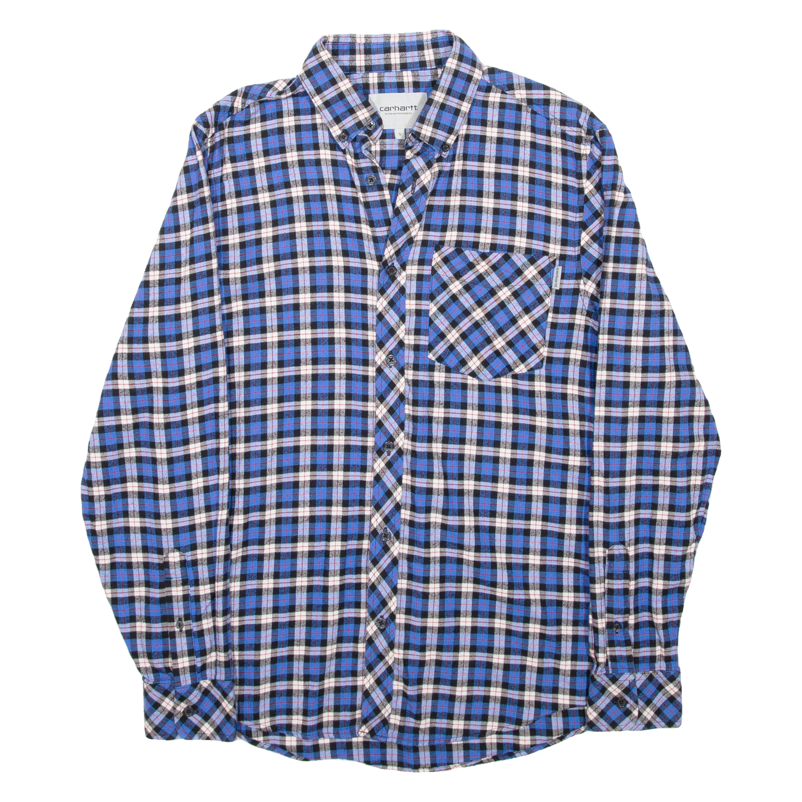 CARHARTT WIP Mens Shirt Blue Check Long Sleeve S Refurbished - N/A refurbished available on Cerqular