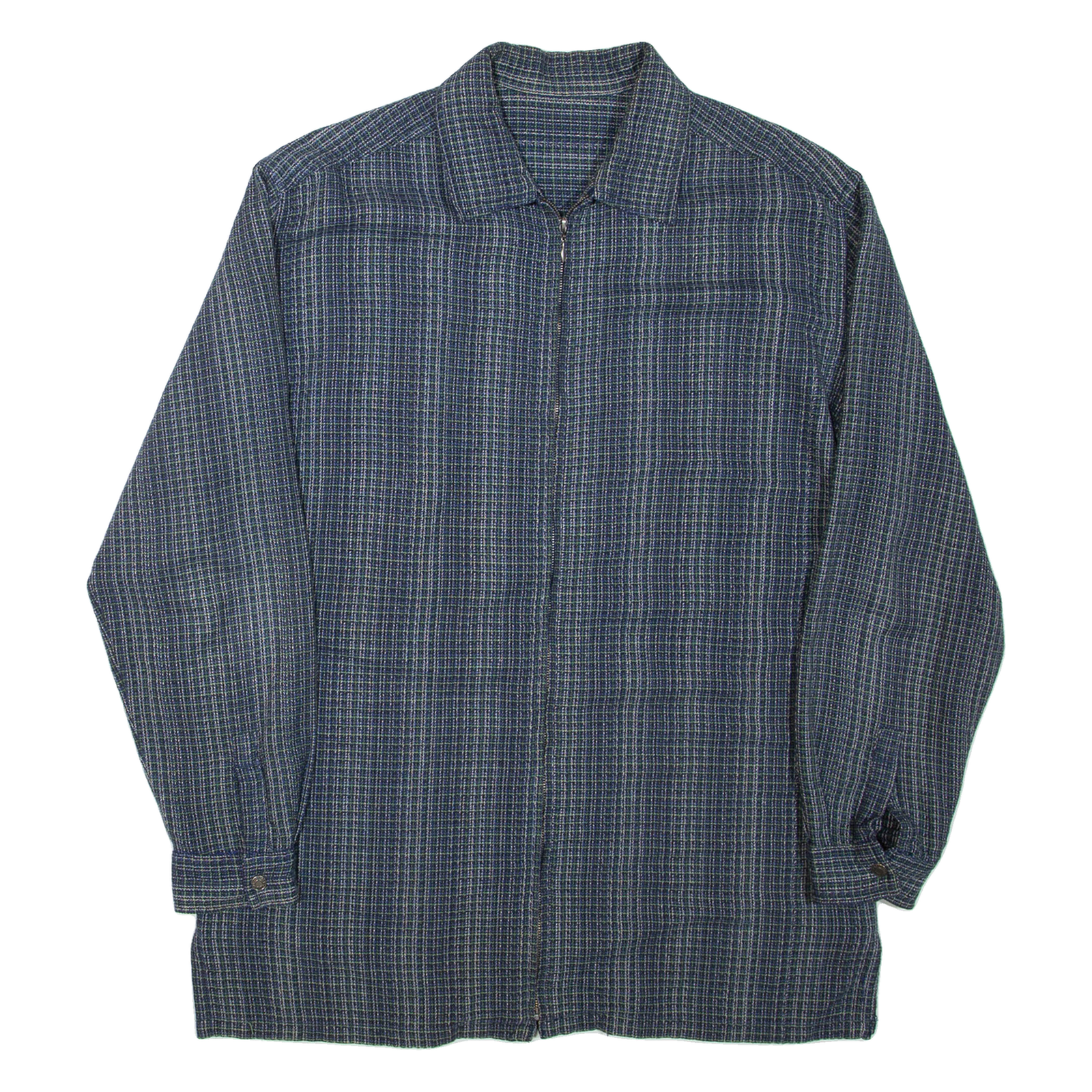 Mens Shirt Blue Check Long Sleeve L Refurbished - N/A refurbished available on Cerqular