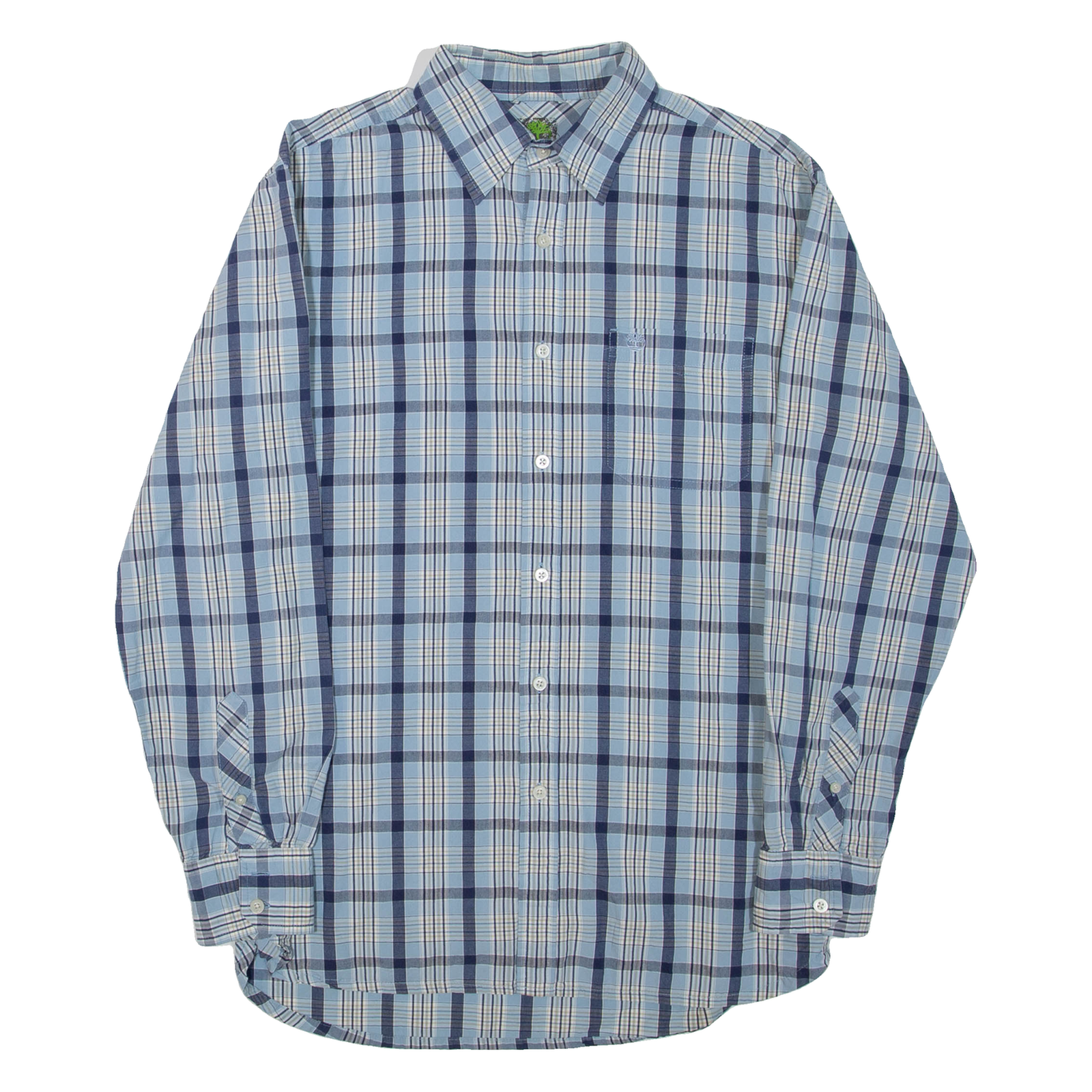 TIMBERLAND Mens Shirt Blue Check Long Sleeve M Refurbished - N/A refurbished available on Cerqular