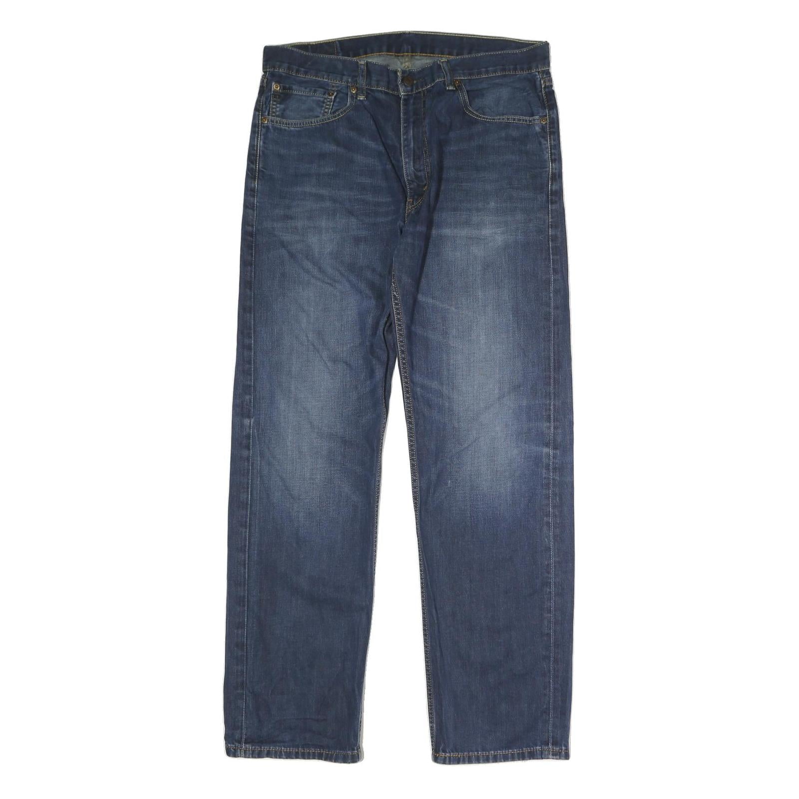 LEVI'S 505 Mens Blue Regular Straight Denim Medium W36 L32 Classic Jeans Refurbished - N/A refurbished available on Cerqular