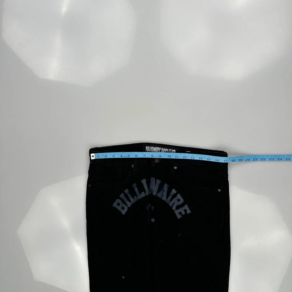 Billionaire Boys Club Graphic Jeans - 34W 30L Black Cotton Refurbished - Thrifted (note: this is a term often used to describe second- refurbished available on Cerqular