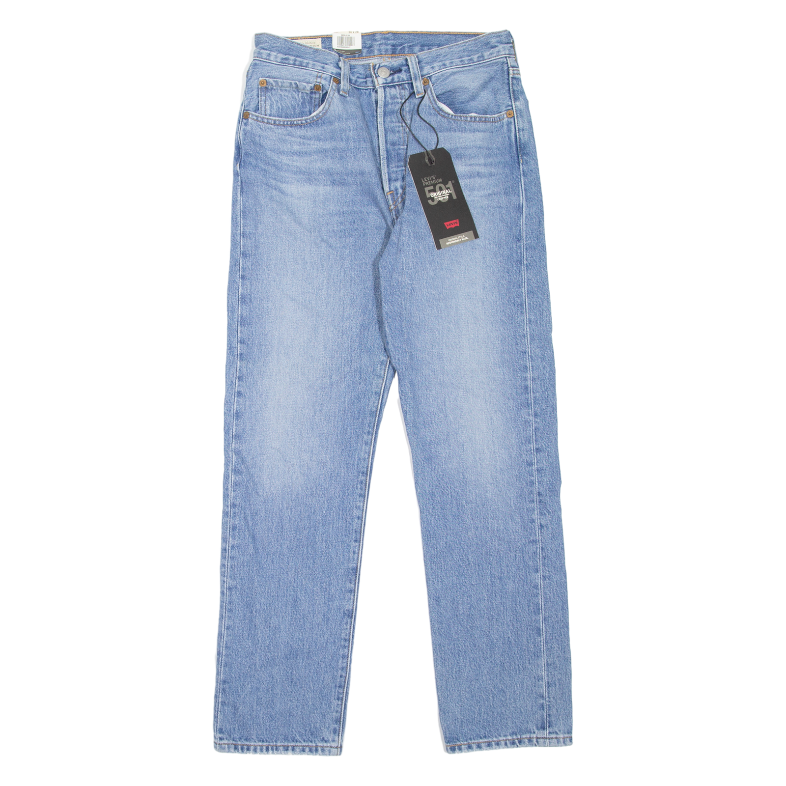 LEVI'S 501 BIG E Jeans Cropped Mens Blue Regular Straight Stone Wash W26 L28 Refurbished - N/A refurbished available on Cerqular