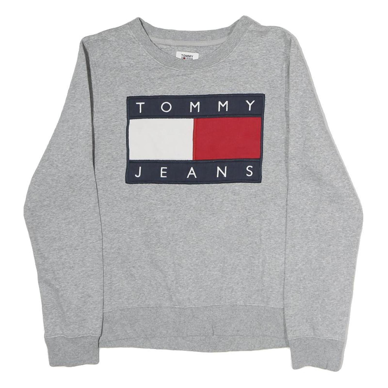 Buy TOMMY JEANS Mens Grey Cotton Crew Neck S Sweatshirt Logo Patch Comfortable Refurbished - $28.59 TOMMY JEANS Mens Grey Cotton Crew Neck S Sweatshirt Logo Patch Comfortable Refurbished - N/A refurbished available on Cerqular