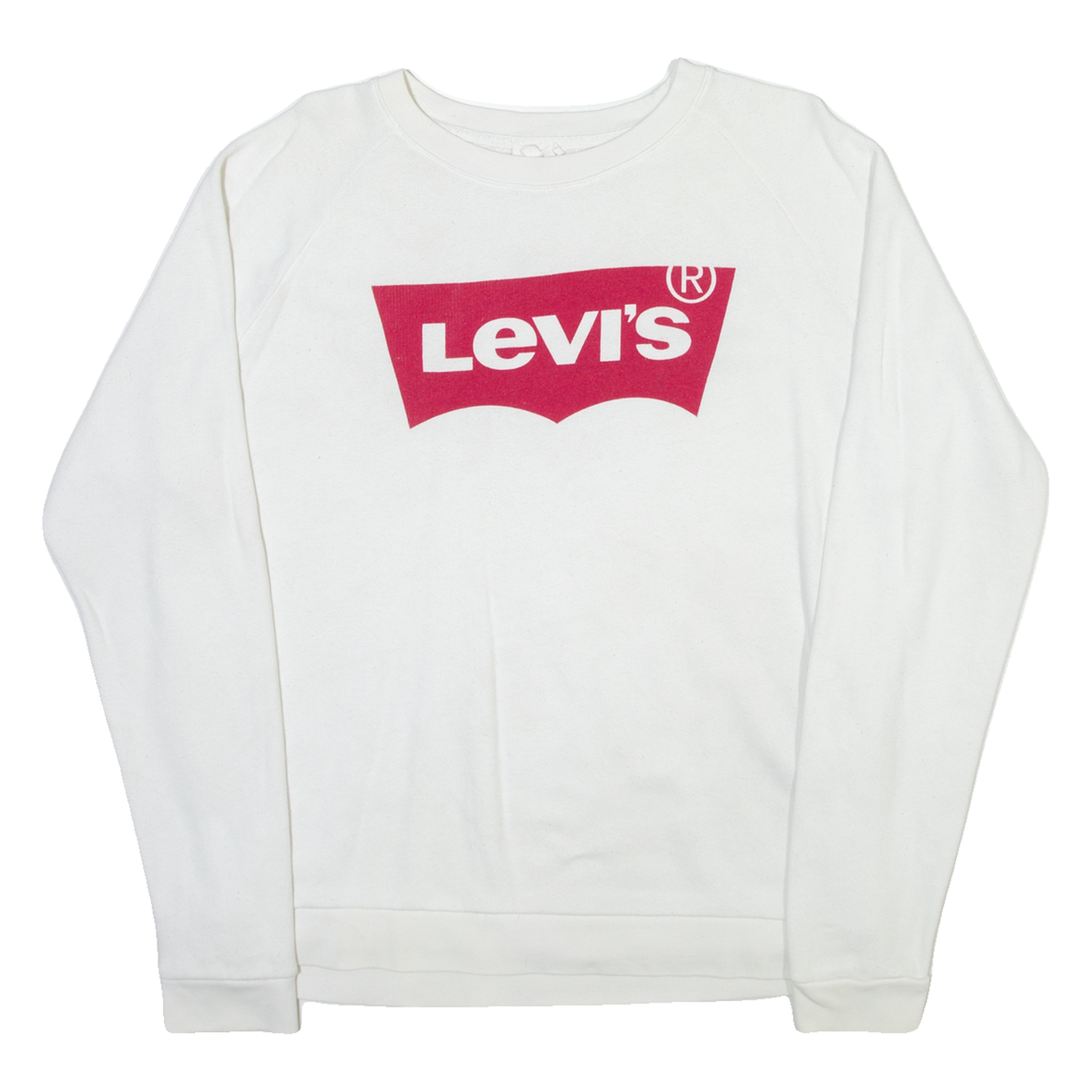 LEVI'S Mens Sweatshirt White Crew Neck M Refurbished - N/A refurbished available on Cerqular