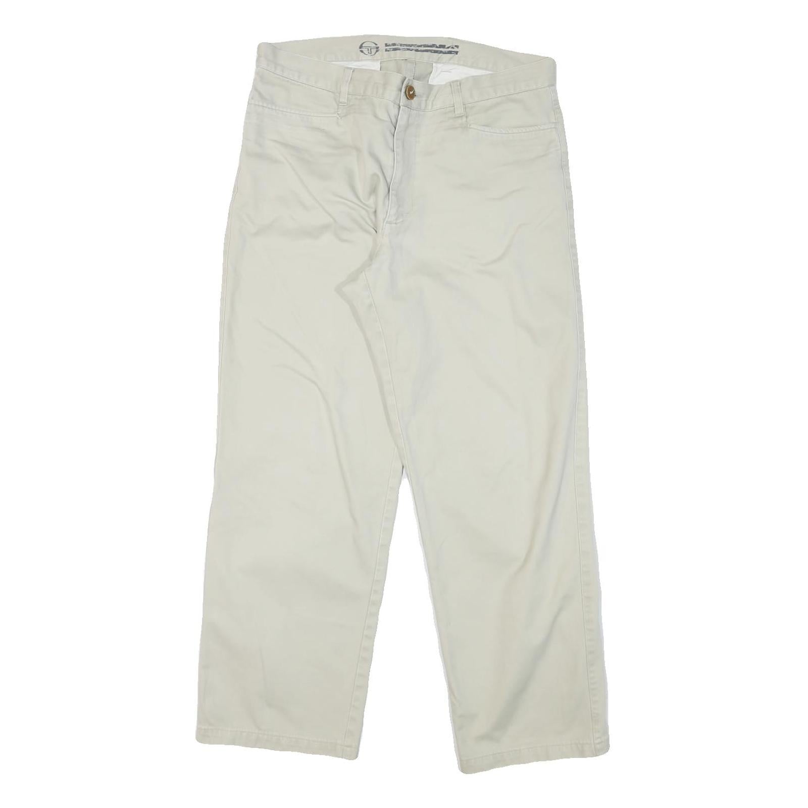 SERGIO TACCHINI Mens Regular Beige Cotton Blend Zip Trousers W31 L29 Casual Wear Refurbished - N/A refurbished available on Cerqular