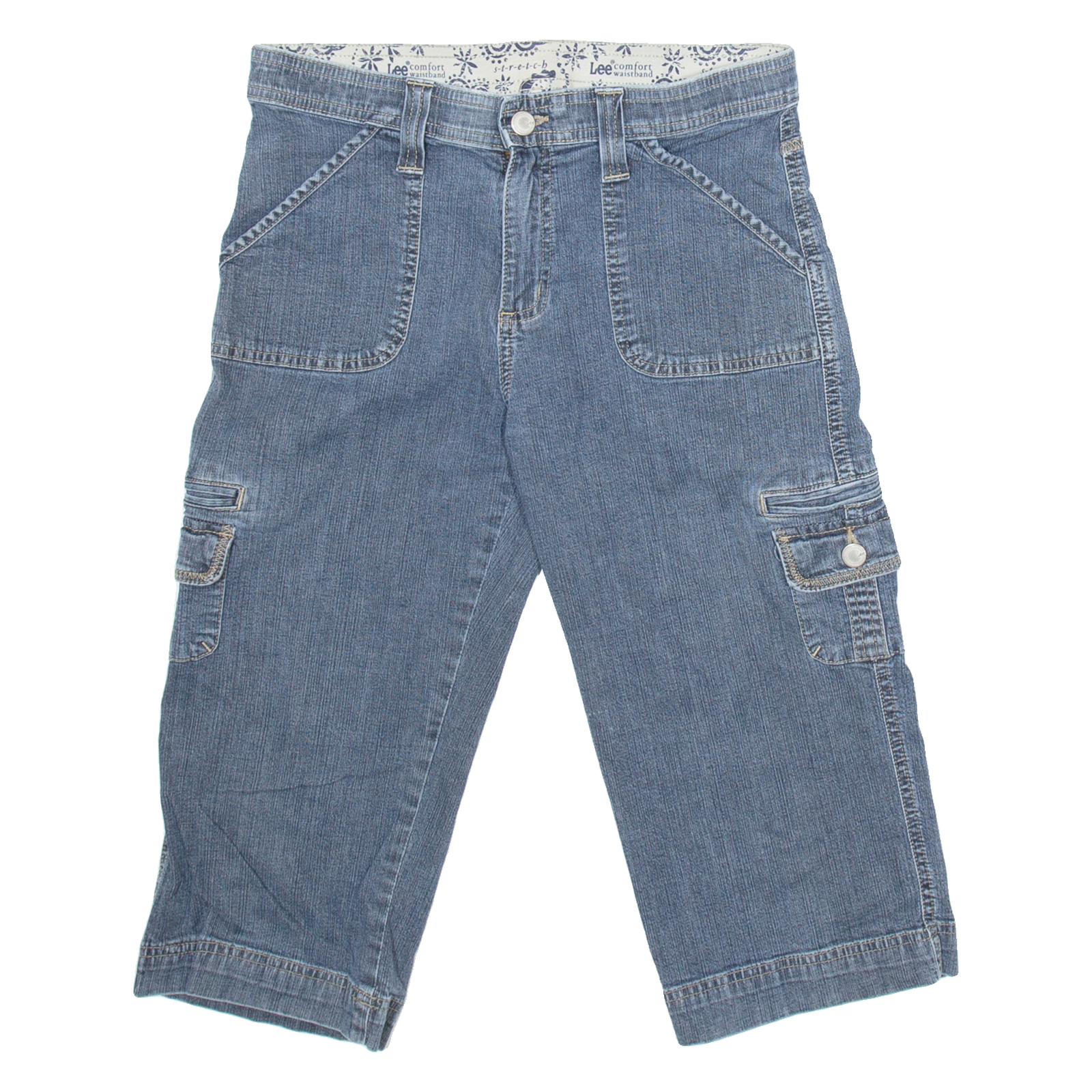 LEE Mens Pedal Pushers Shorts Blue M W30 Refurbished - N/A refurbished available on Cerqular