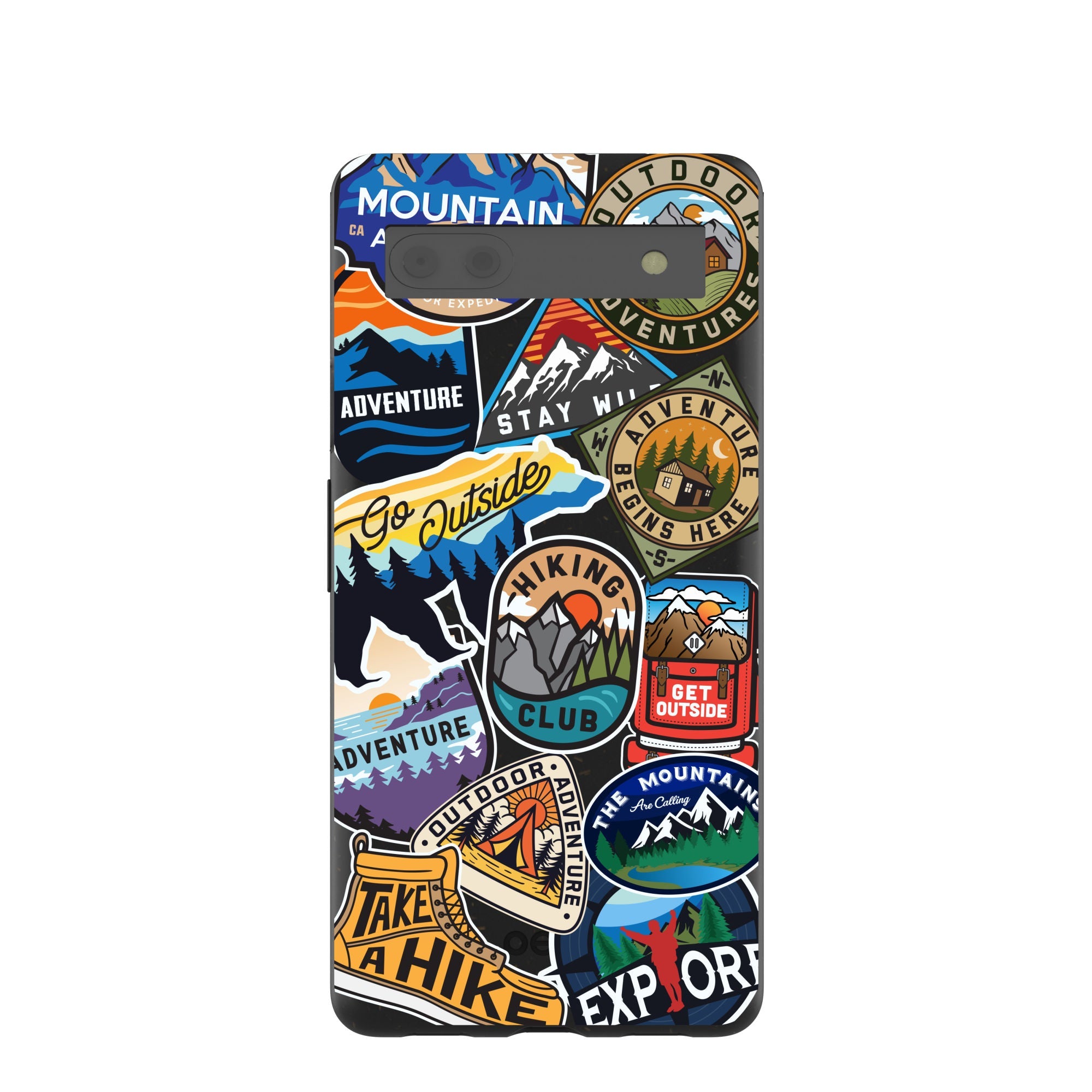 Black Trail Stickers Google Pixel 6a Case Refurbished - Pela Case refurbished available on Cerqular
