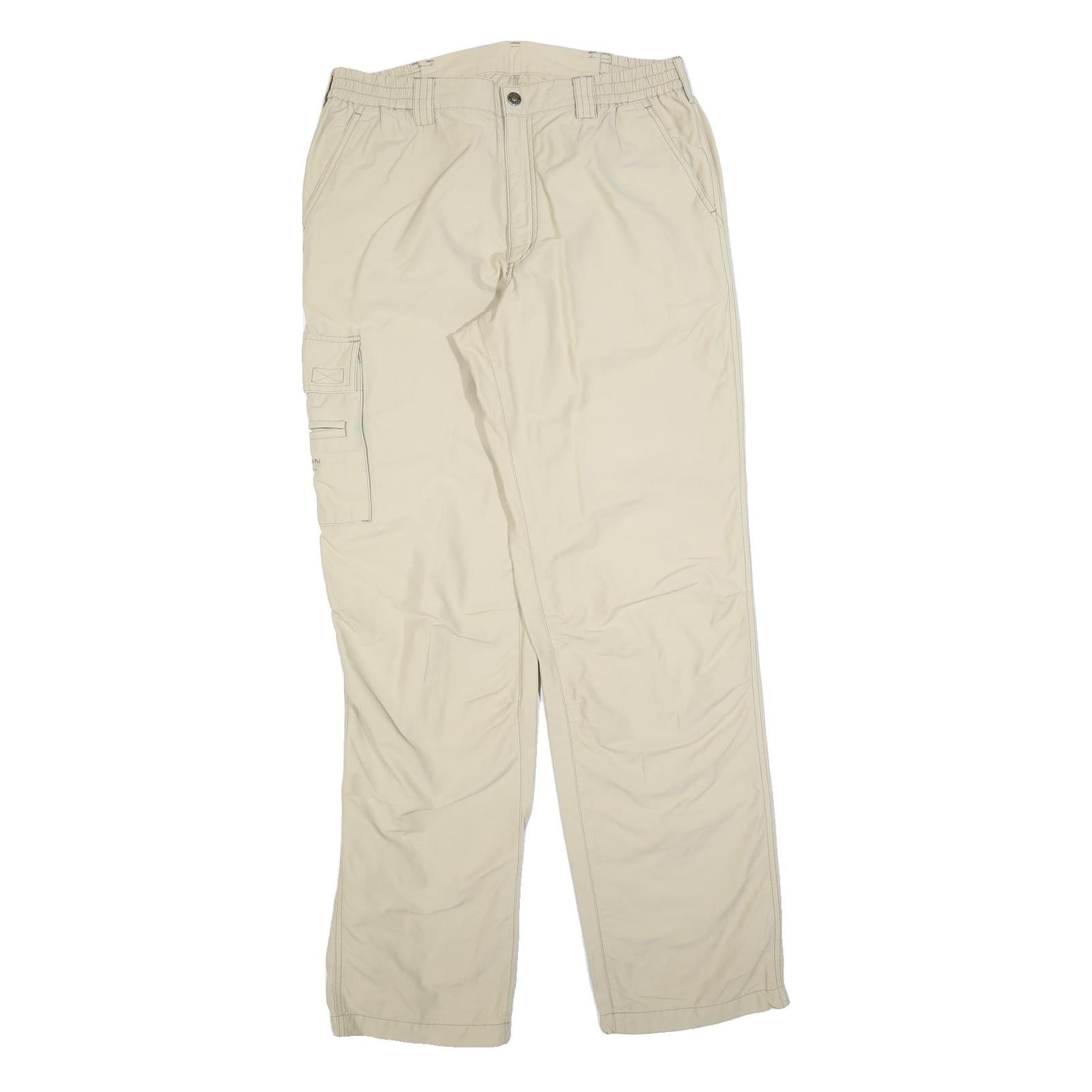 TENSON Mens Polyester Blend Beige Regular Cargo Zip Trousers W34 L34 Relaxed Fit Refurbished - N/A refurbished available on Cerqular