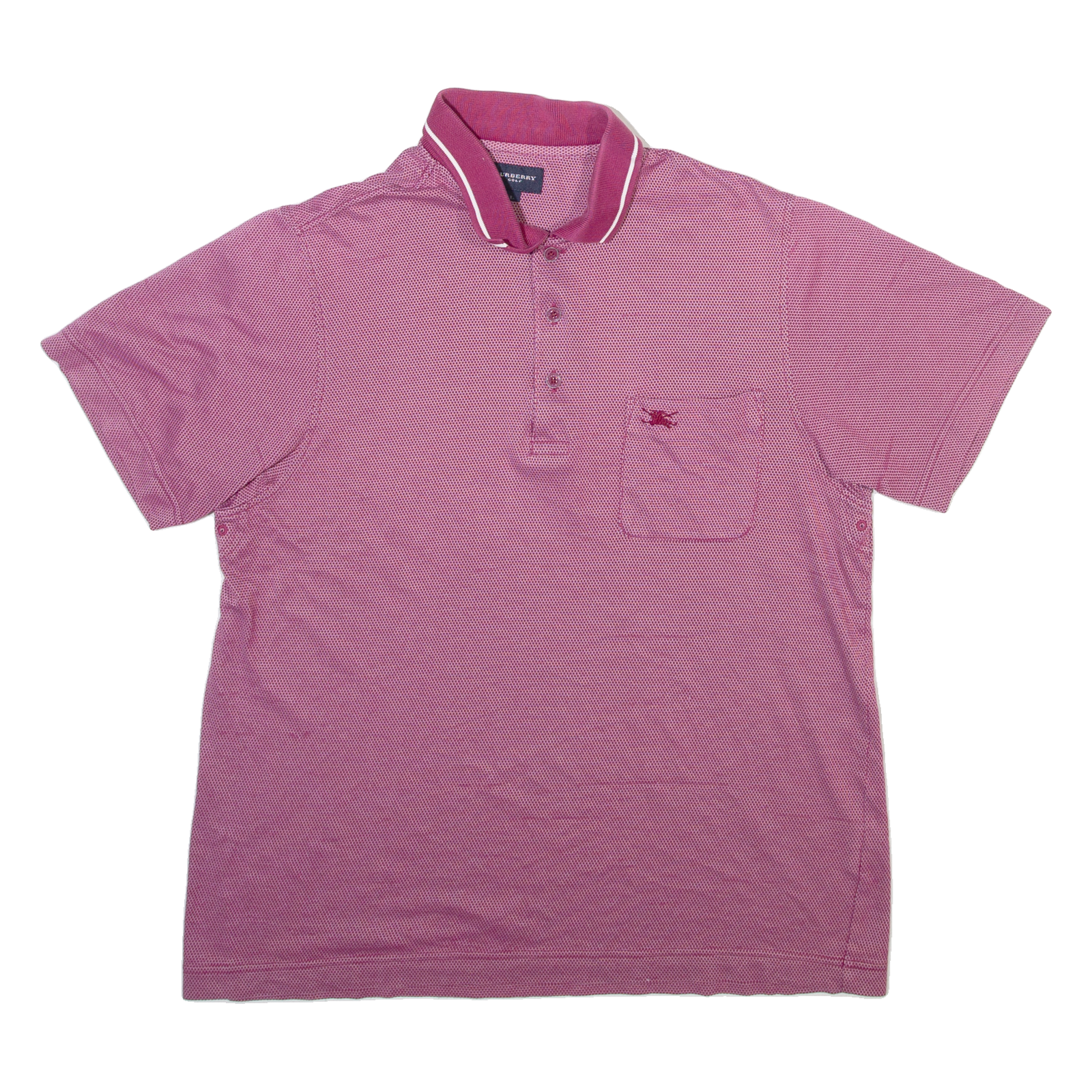 BURBERRY Mens Polo Shirt Maroon L Refurbished - N/A refurbished available on Cerqular