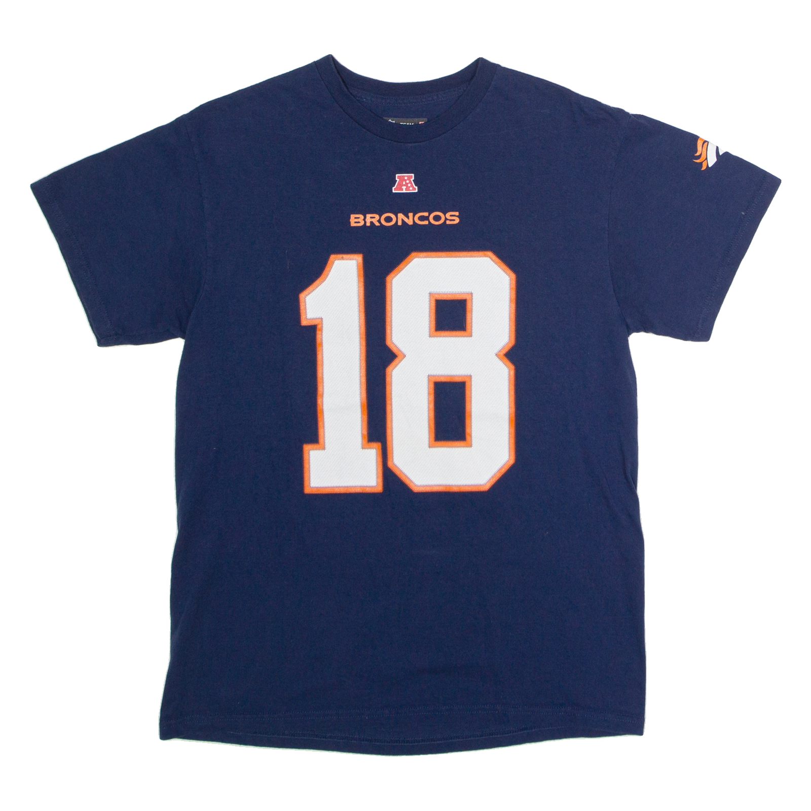 Buy NFL Denver Broncos #18 Manning Mens T-Shirt Blue USA Crew Neck M Refurbished - $23.39 NFL Denver Broncos #18 Manning Mens T-Shirt Blue USA Crew Neck M Refurbished - N/A refurbished available on Cerqular