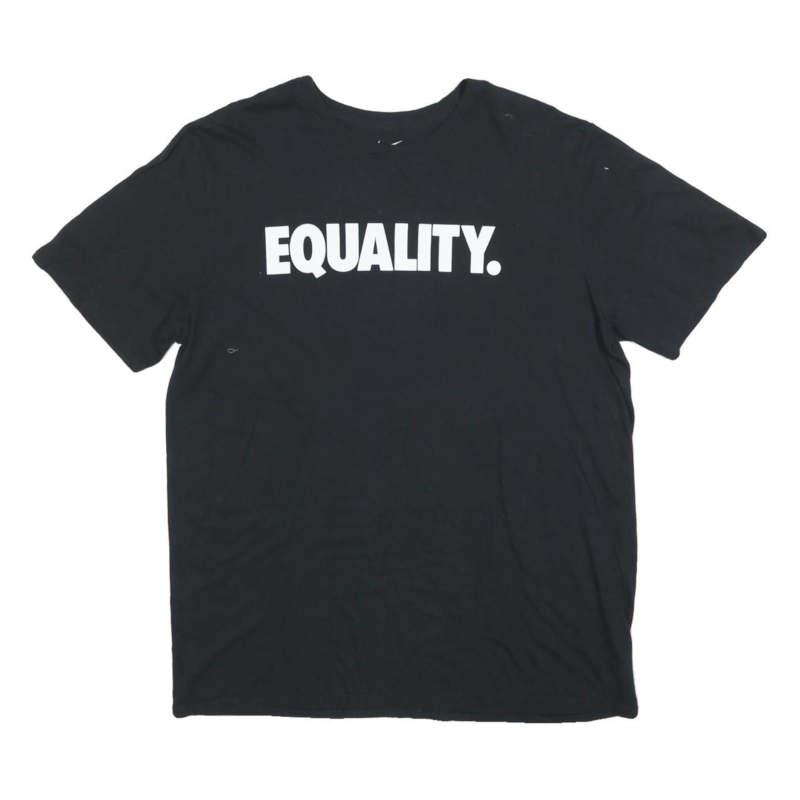 Buy NIKE Mens Black Equality Graphic T-Shirt XL Short Sleeve Crew Neck Cotton Blend Refurbished - $16.89 NIKE Mens Black Equality Graphic T-Shirt XL Short Sleeve Crew Neck Cotton Blend Refurbished - N/A refurbished available on Cerqular