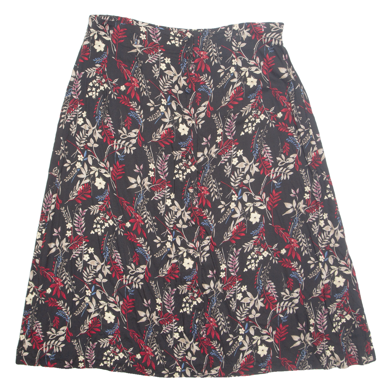 SAG HARBOR Womens A-Line Skirt Brown Midi Floral L Refurbished - N/A refurbished available on Cerqular