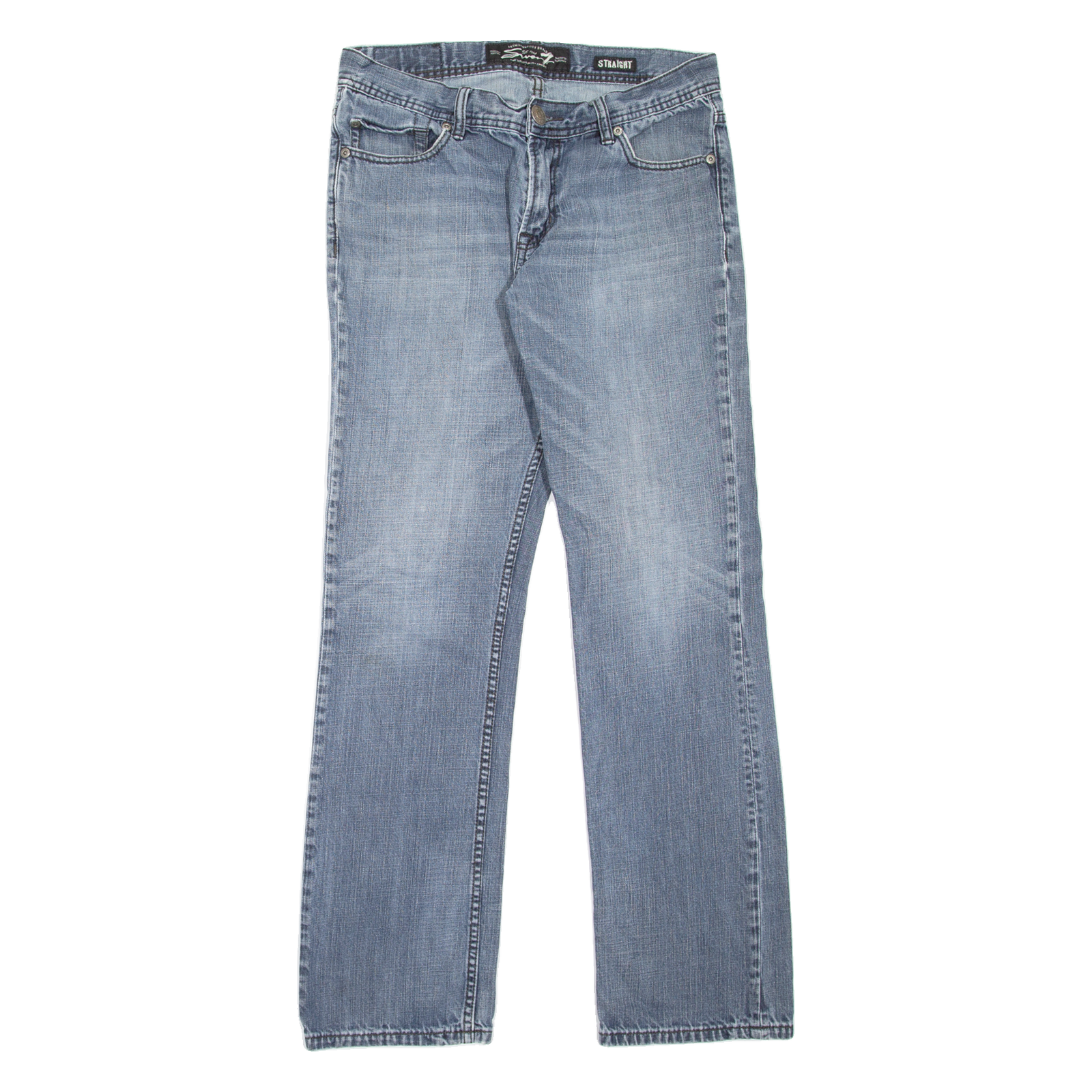 SEVEN7 Mens Jeans Blue Regular Straight Stone Wash W32 L31 Refurbished - N/A refurbished available on Cerqular