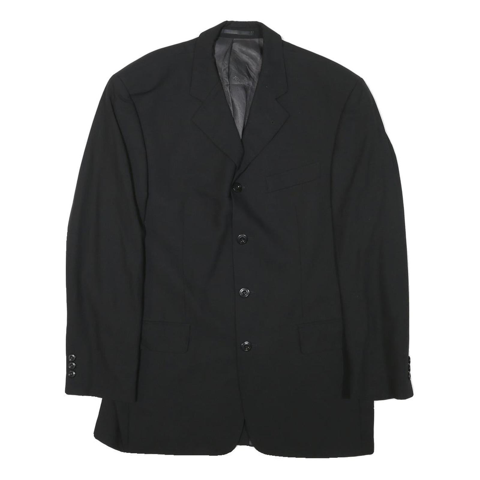 JOOP Mens Black Wool Blend Classic Jacket S Button Closure Tailored Plain Refurbished - N/A refurbished available on Cerqular
